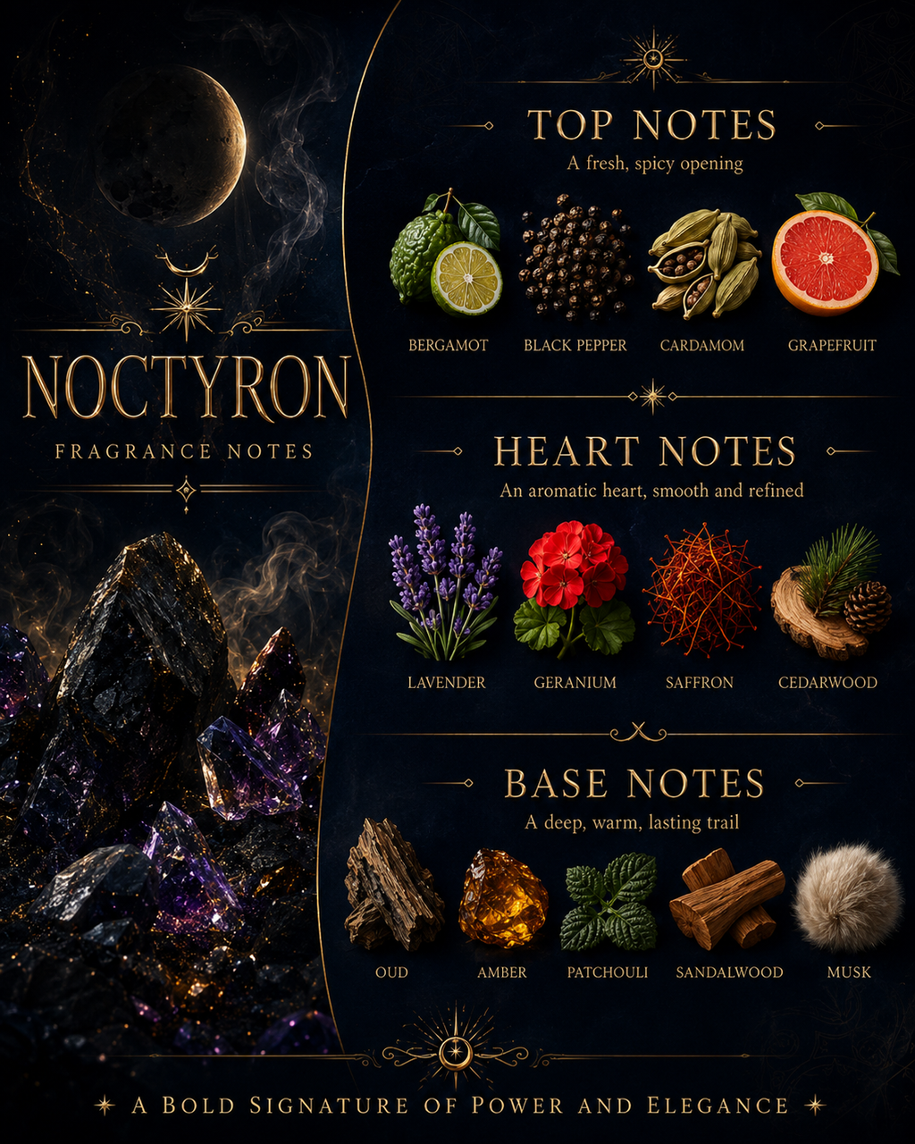 Premium Aurisse Noctyron Extrait de Parfum 100ML for Men – Long Lasting Luxury Fragrance