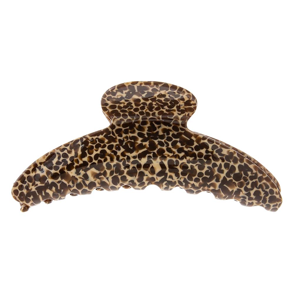 Brown Jumbo Curved Classic Hair Claw Clip - Adina's Jewels