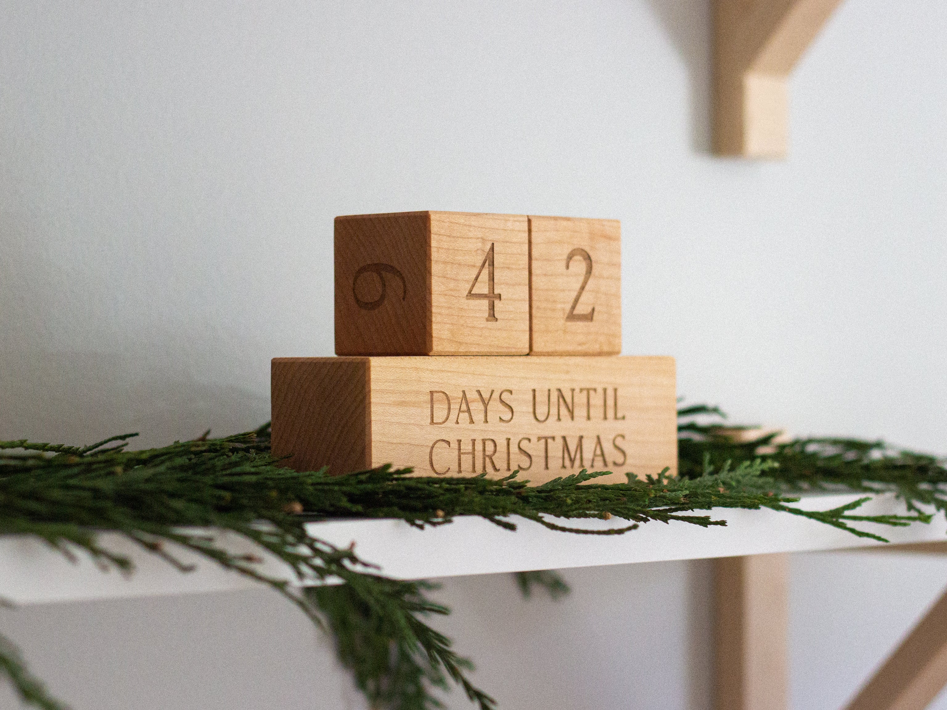 Christmas Countdown Wooden Blocks