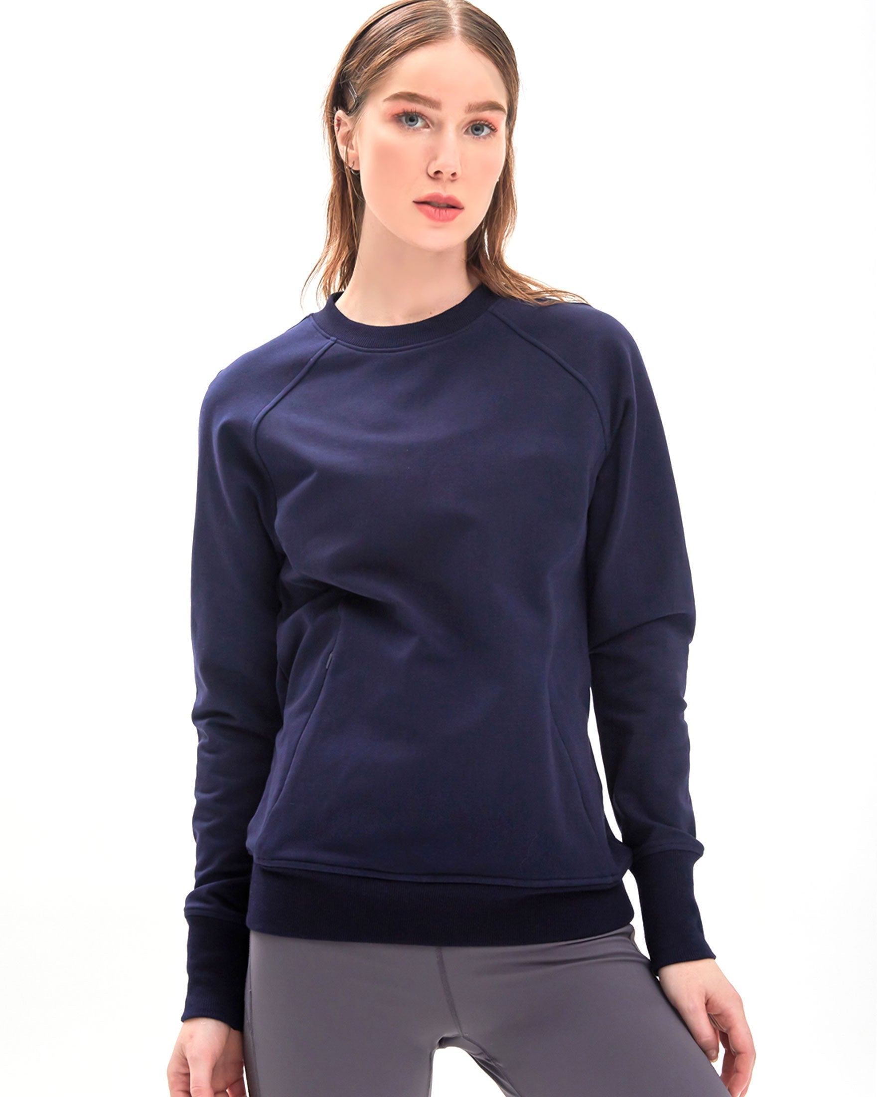 City Zip Slim Crewneck Sweatshirt-4