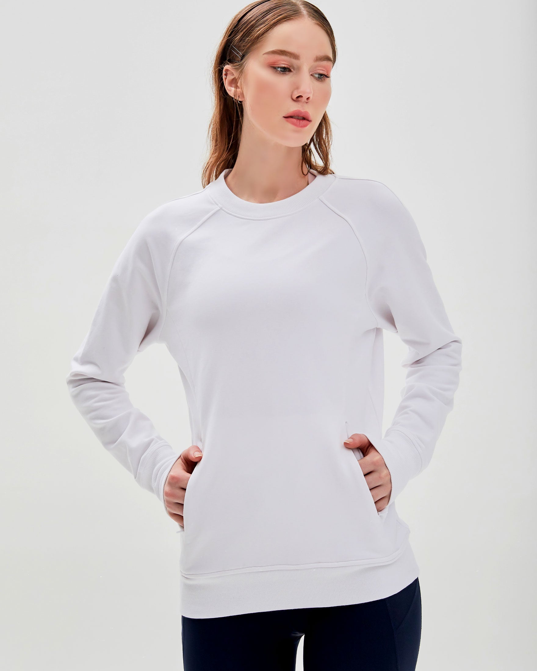 City Zip Slim Crewneck Sweatshirt-0