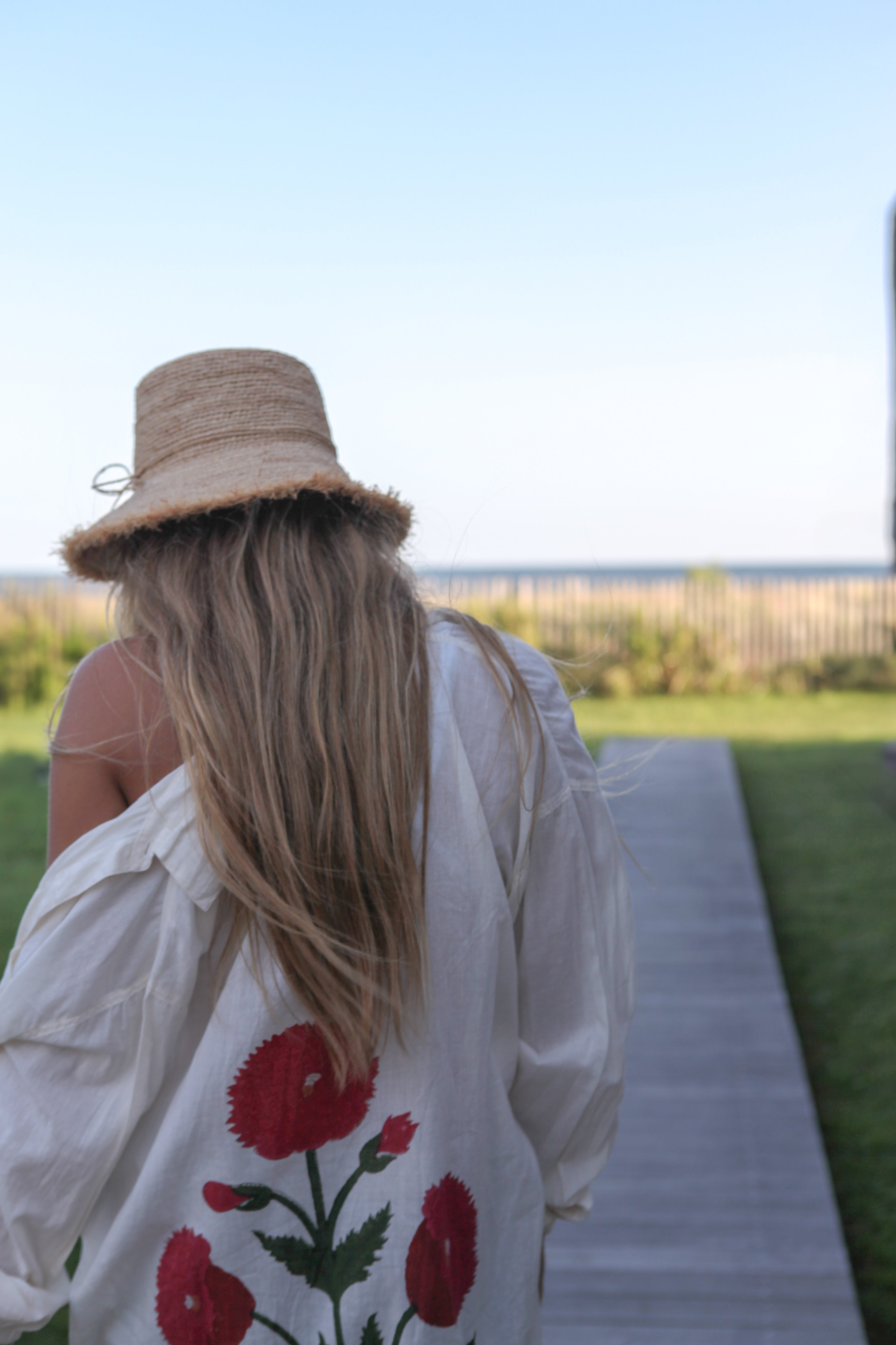 Clove Shirt Dress - Ecru/Red
