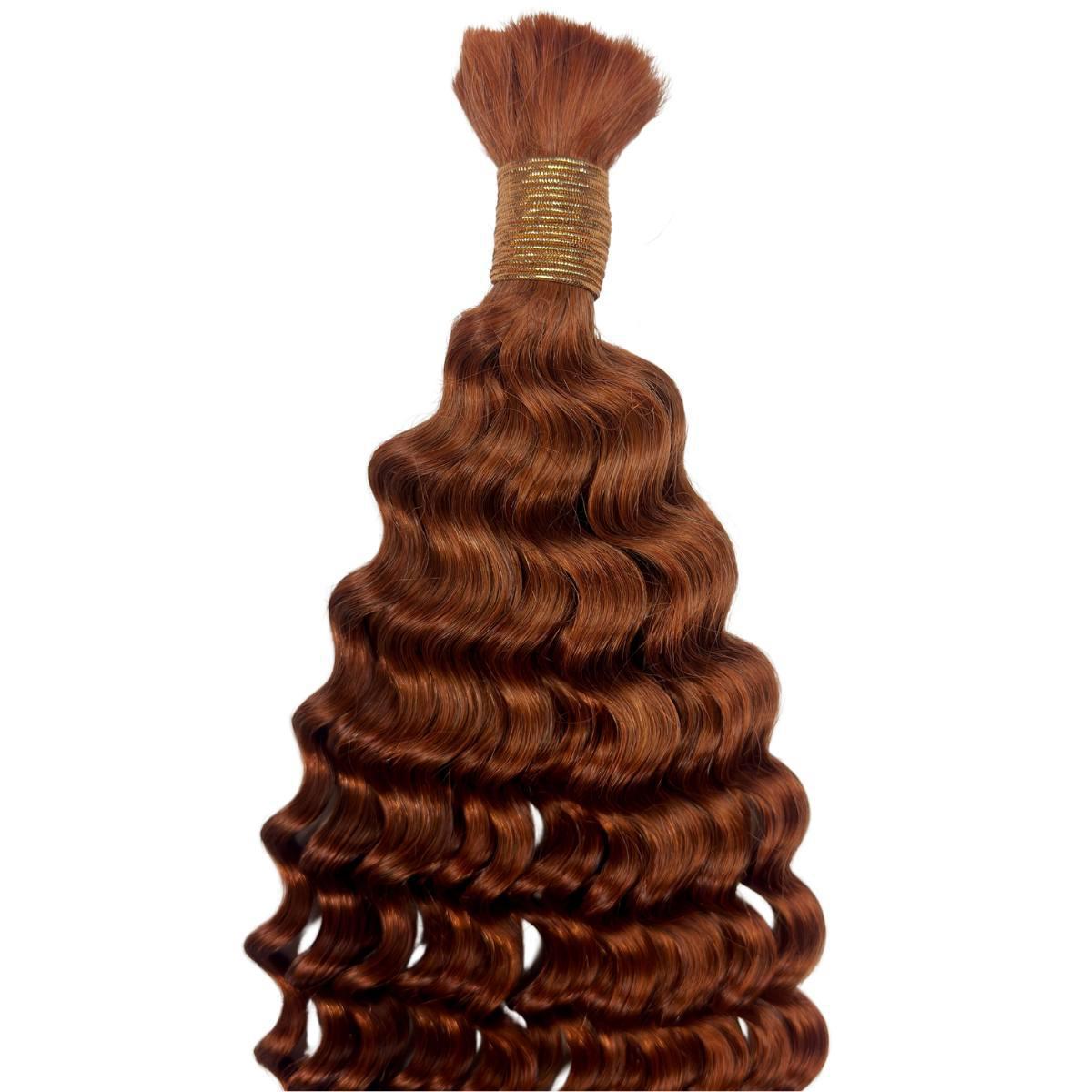 Copper Deep Wave Color 350 Bulk 100% Human Braiding Hair