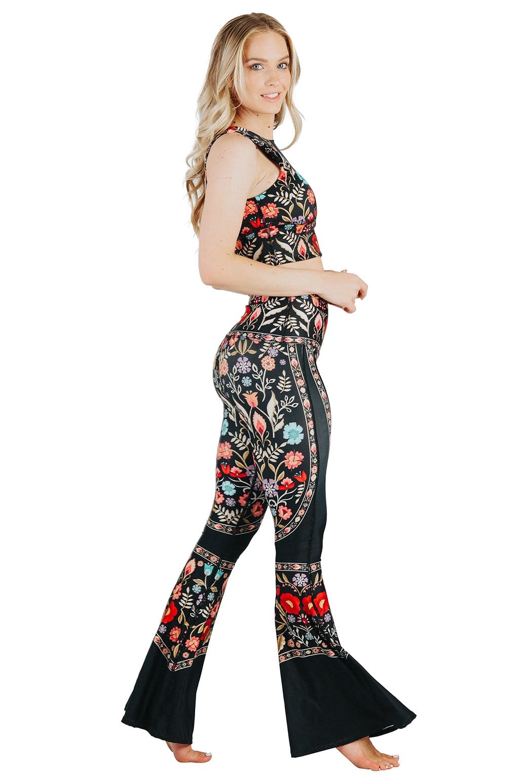 Yoga Democracy Leggings Rustica Printed Bell Bottoms