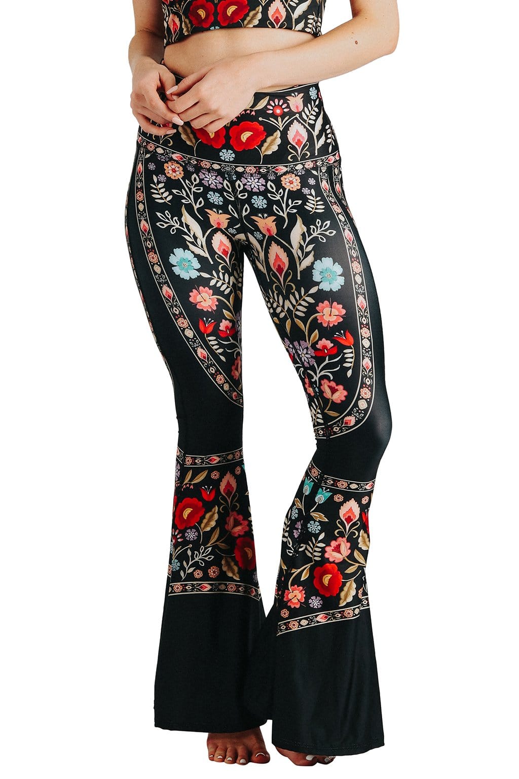 Yoga Democracy Leggings Rustica Printed Bell Bottoms