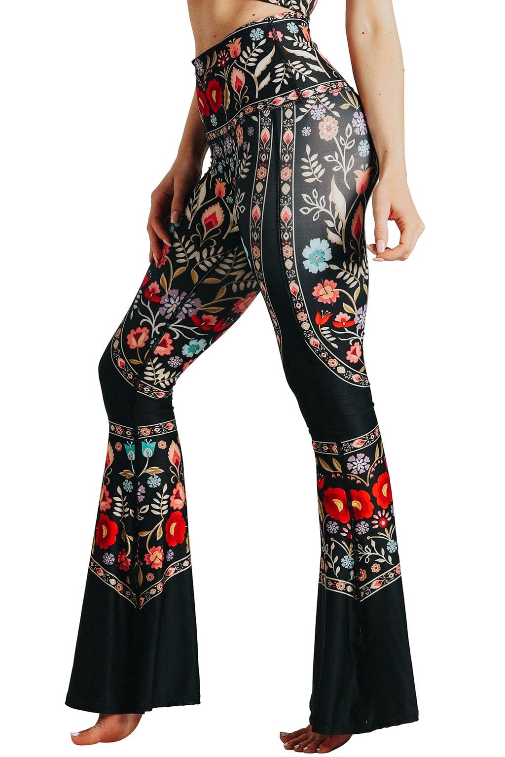 Yoga Democracy Leggings Rustica Printed Bell Bottoms