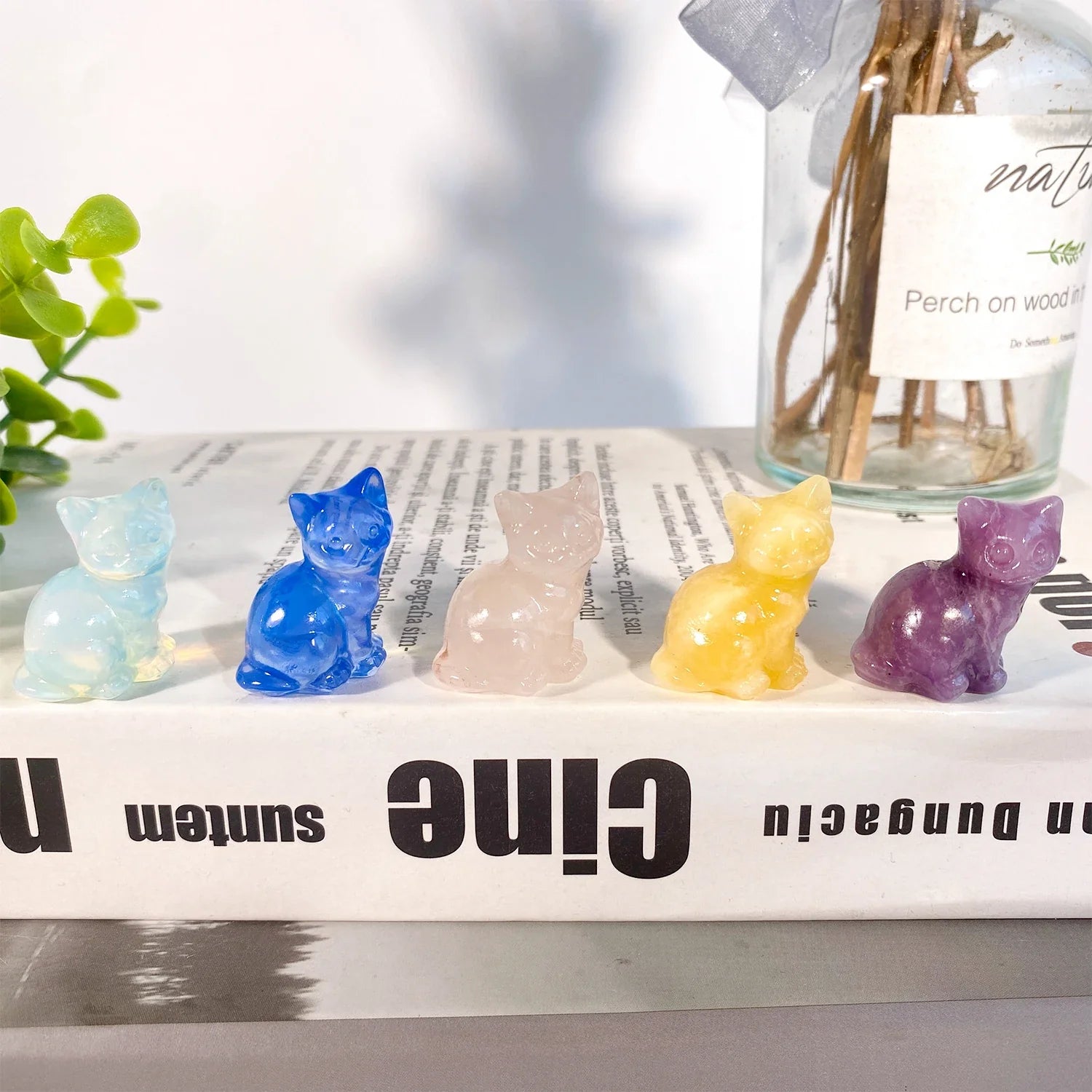 Crystal Cat Statue