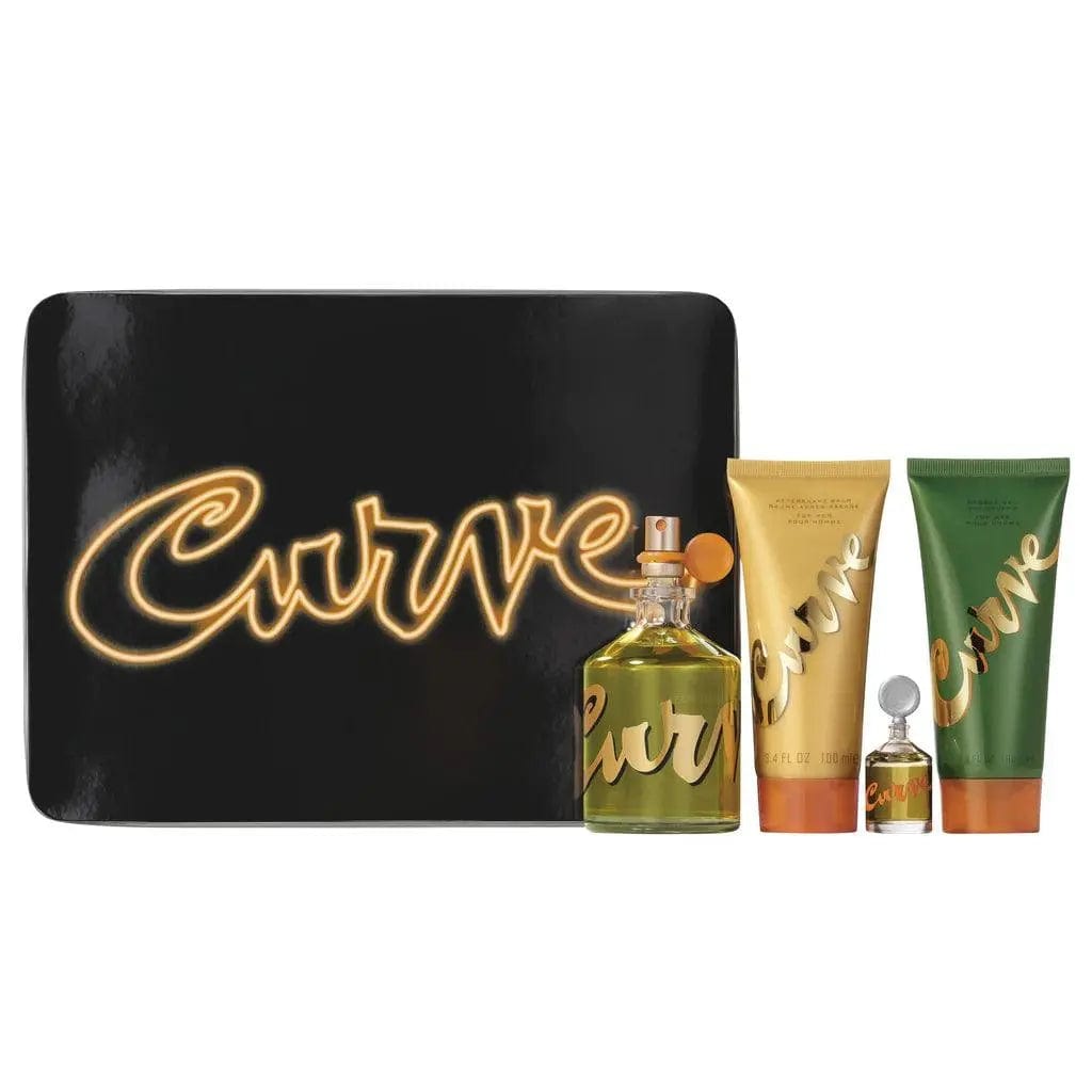 Curve By Liz Claiborne For Men 4Pcs Set EDC Spray