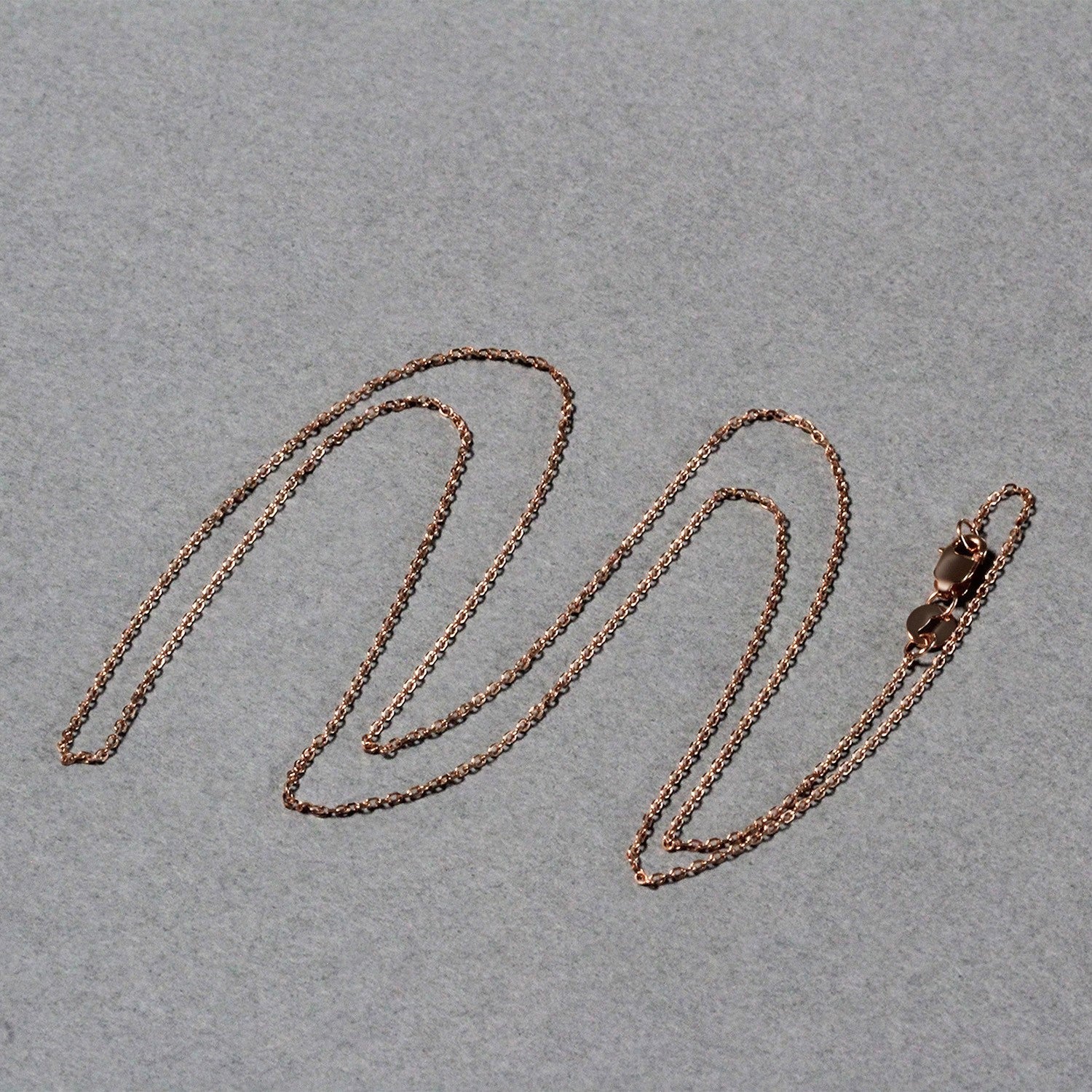 Diamond Cut Cable Link Chain in 14k Rose Gold (0.8 mm)