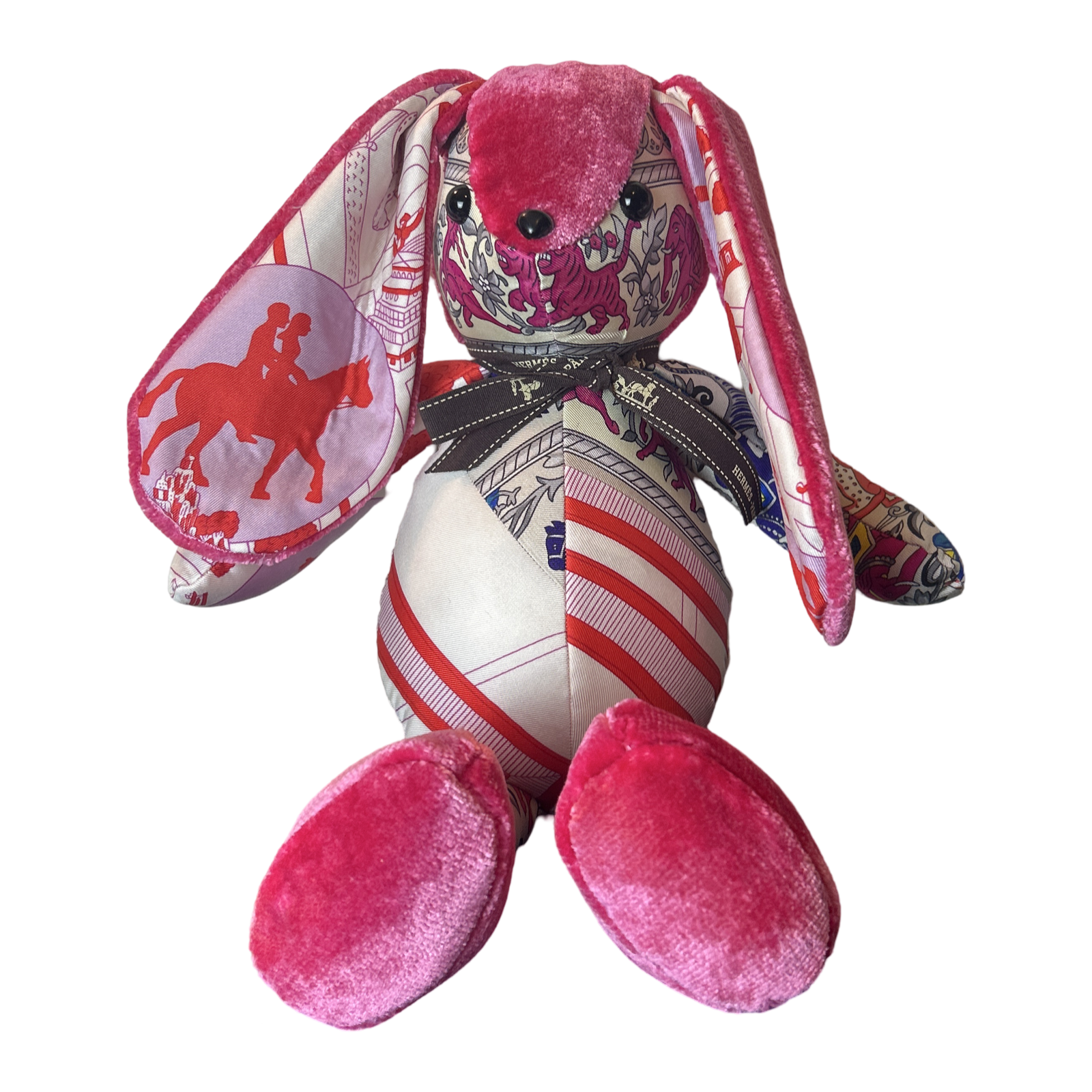 Vintage Silk Scarf Patchwork Bunny