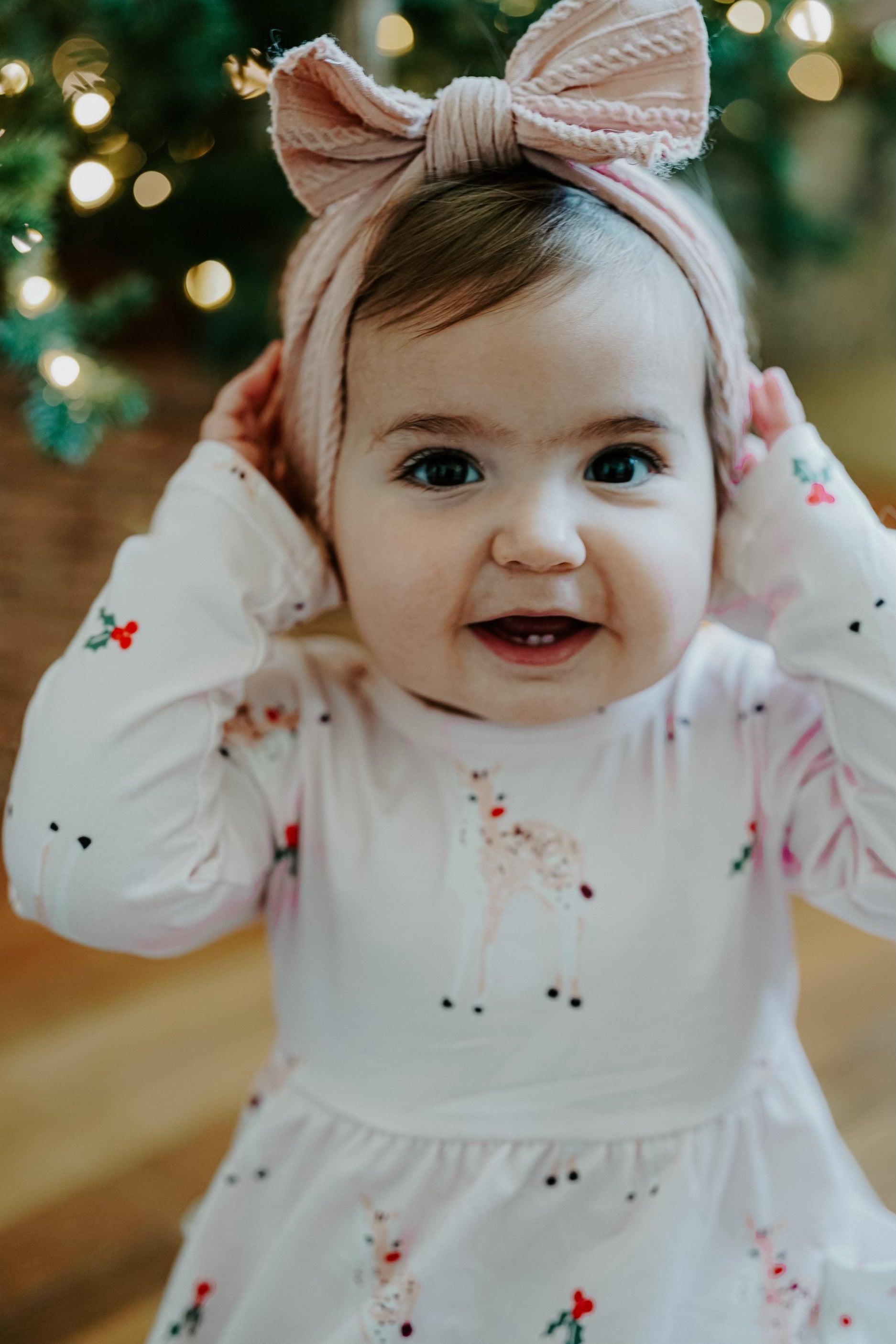 Rudolph on Pink Dress