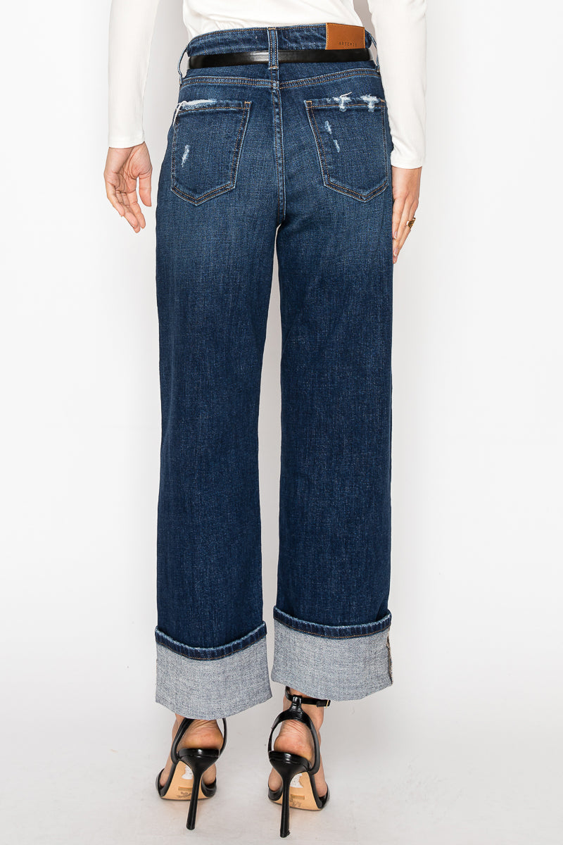 RELAXED HIGH RISE ANKLE STRAIGHT