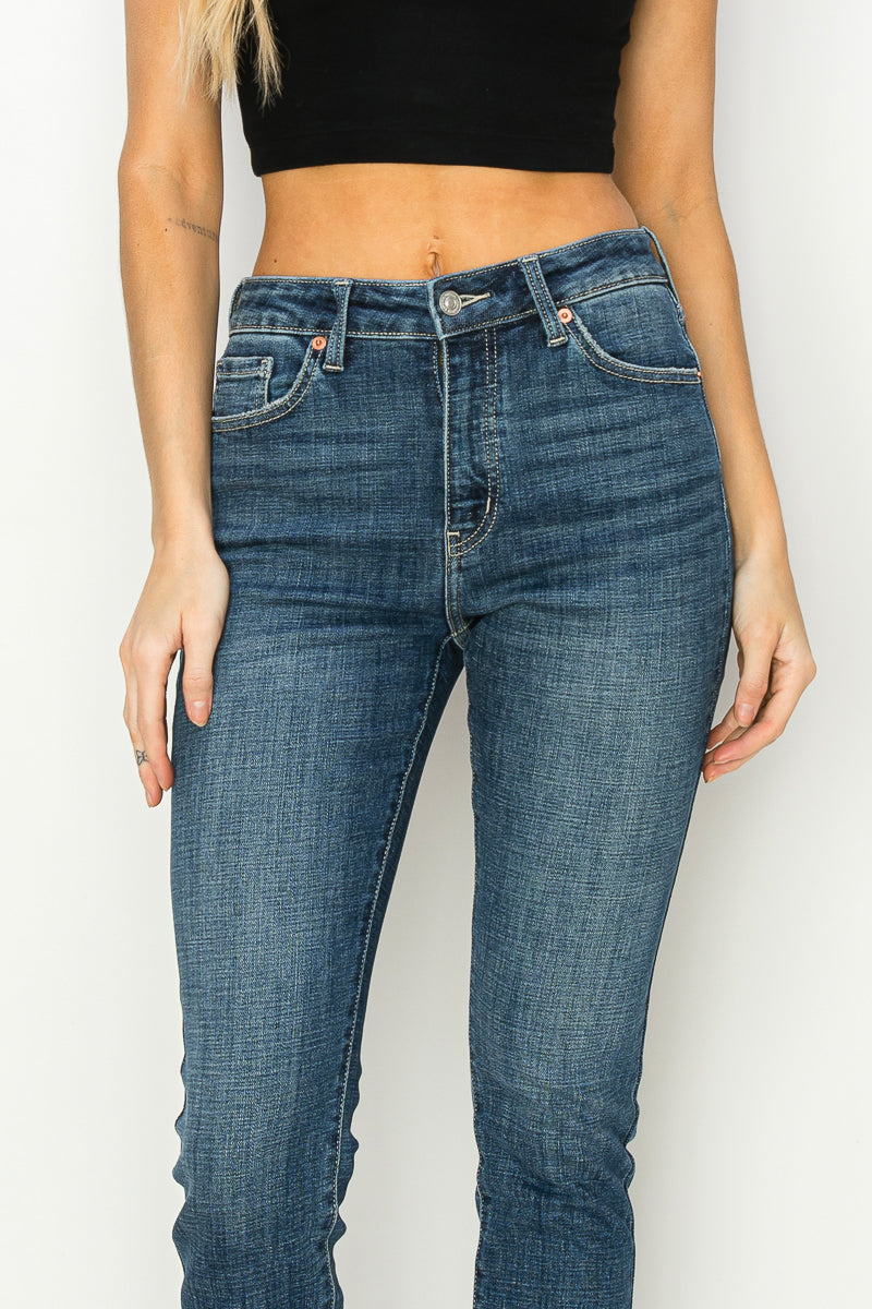 Gabriela High Rise Cross Hatch Fabric Skinny Jeans