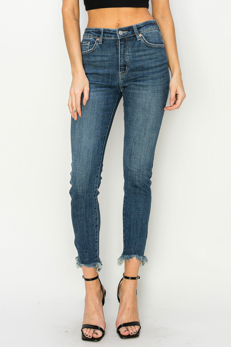 Gabriela High Rise Cross Hatch Fabric Skinny Jeans