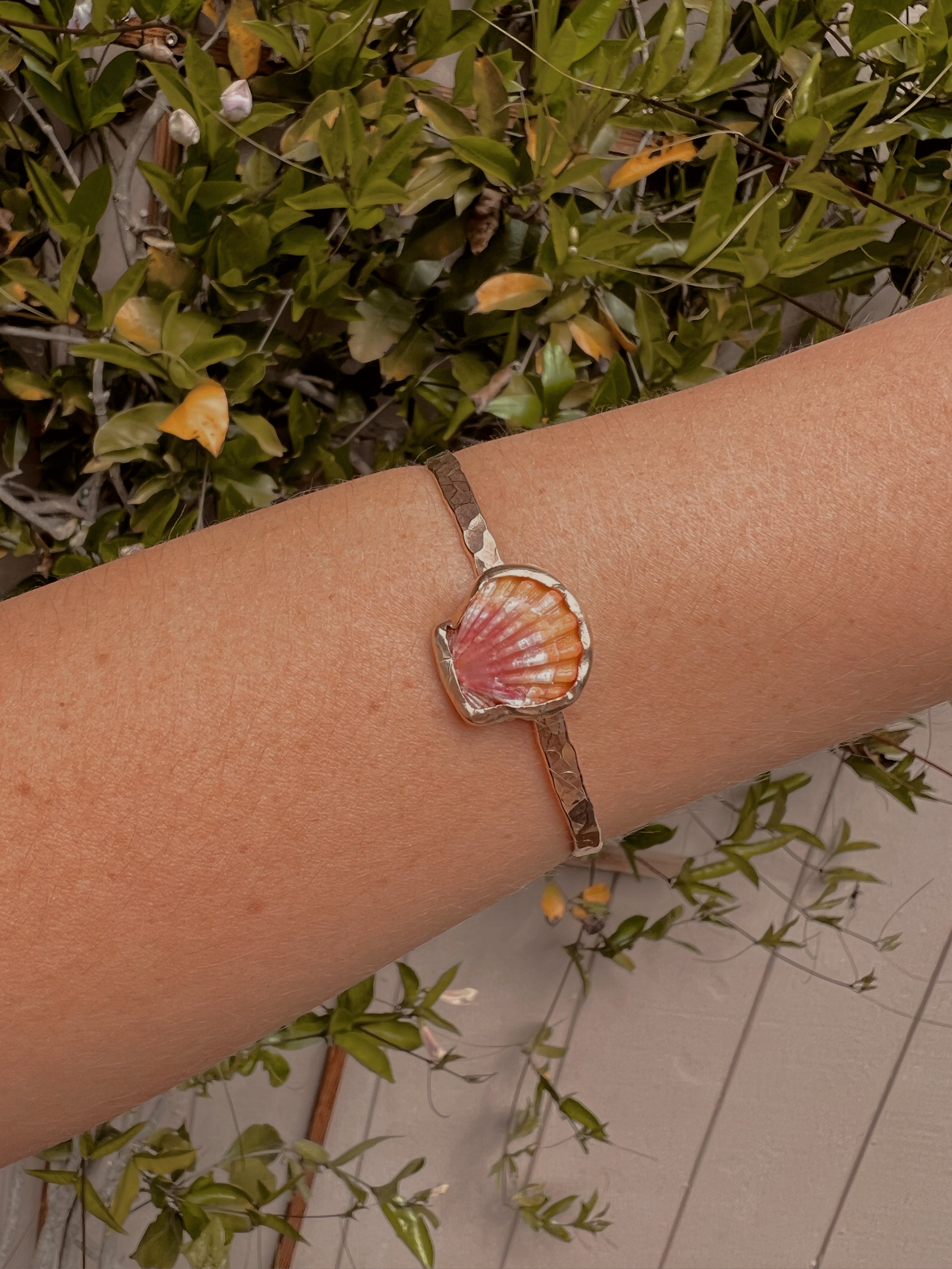 Hawaiian Sunrise Shell Bangle by Toasted Jewelry