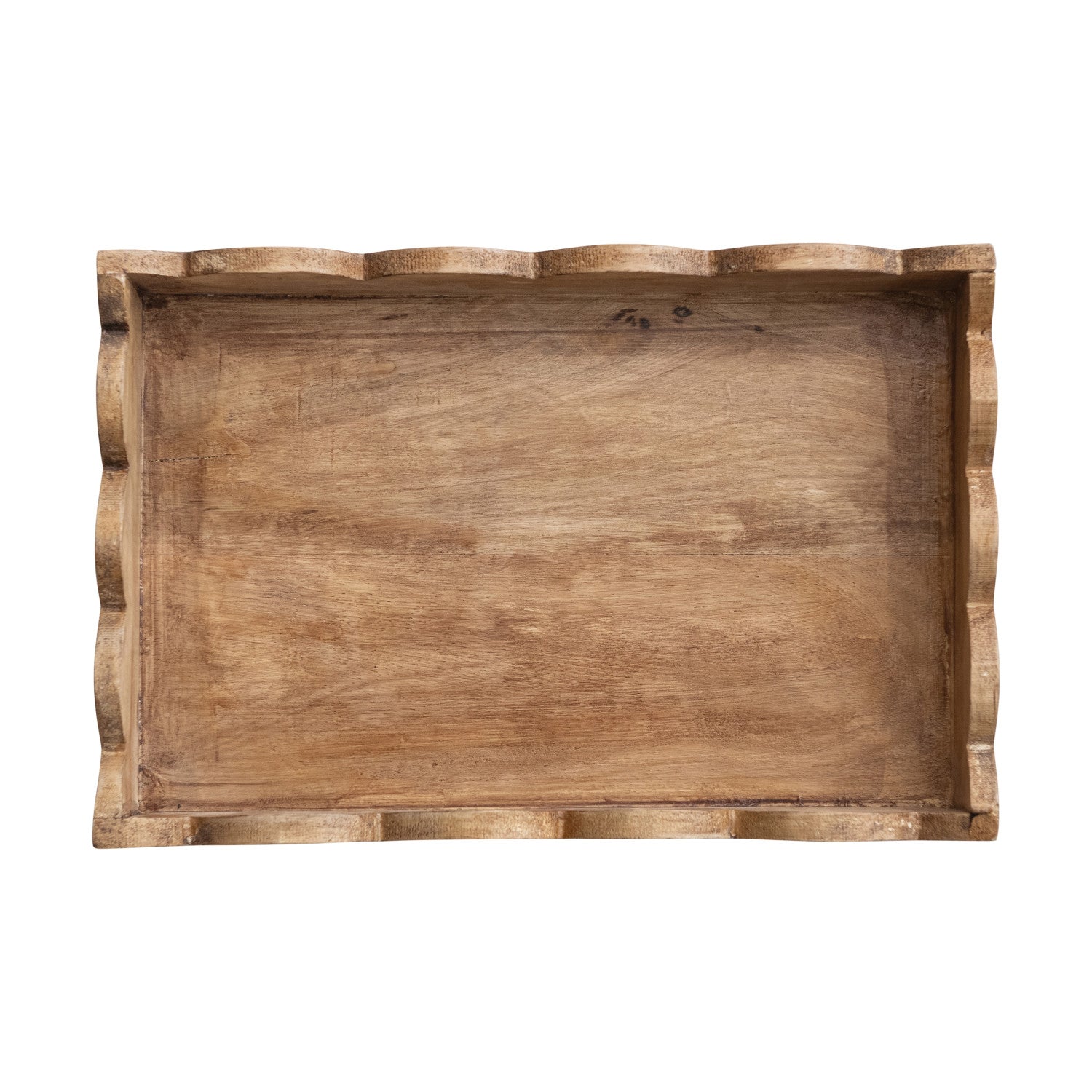 Mango Wood Scalloped Edge Tray