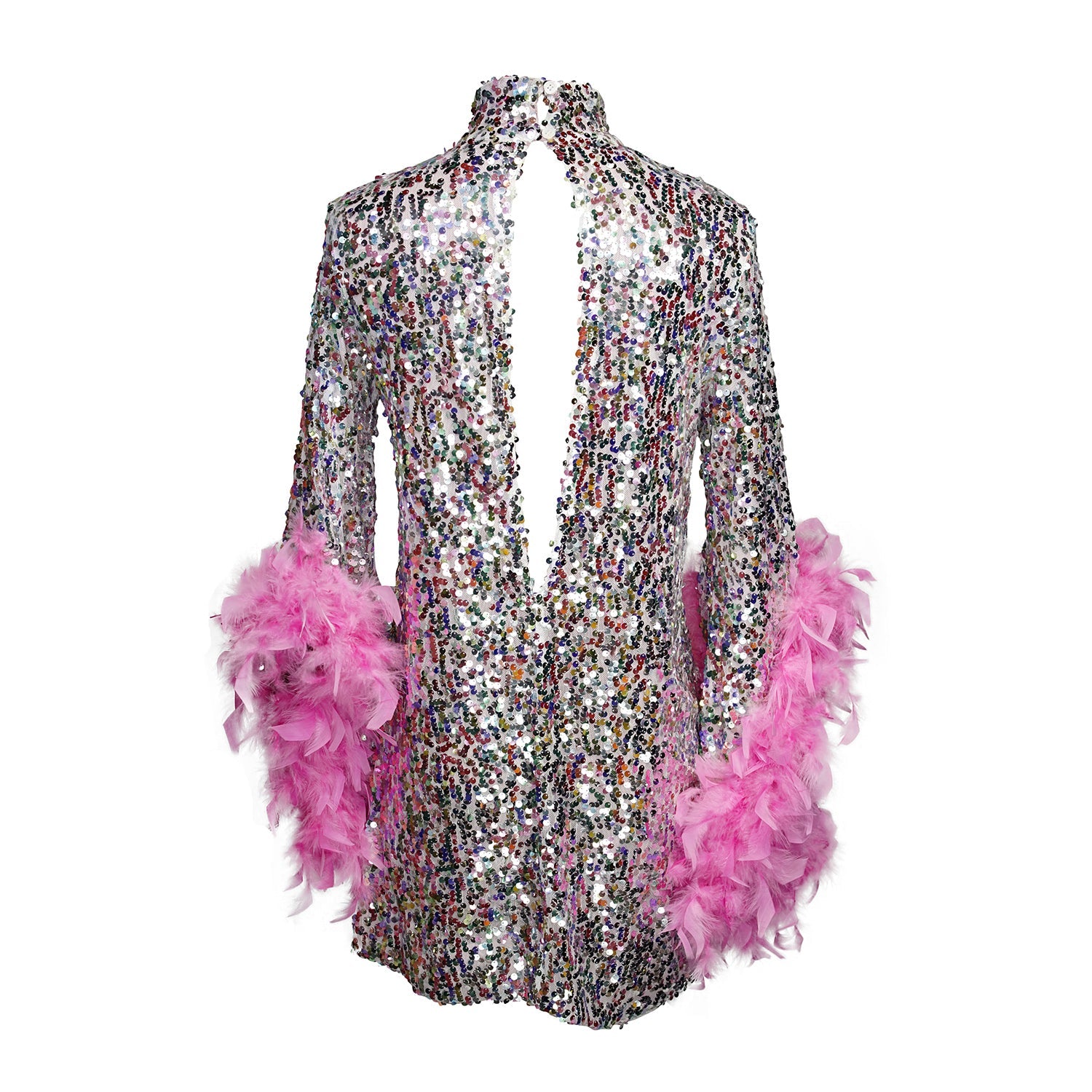 Time Warp Unicorn Sequin Mod Mini with Feather Cuffs