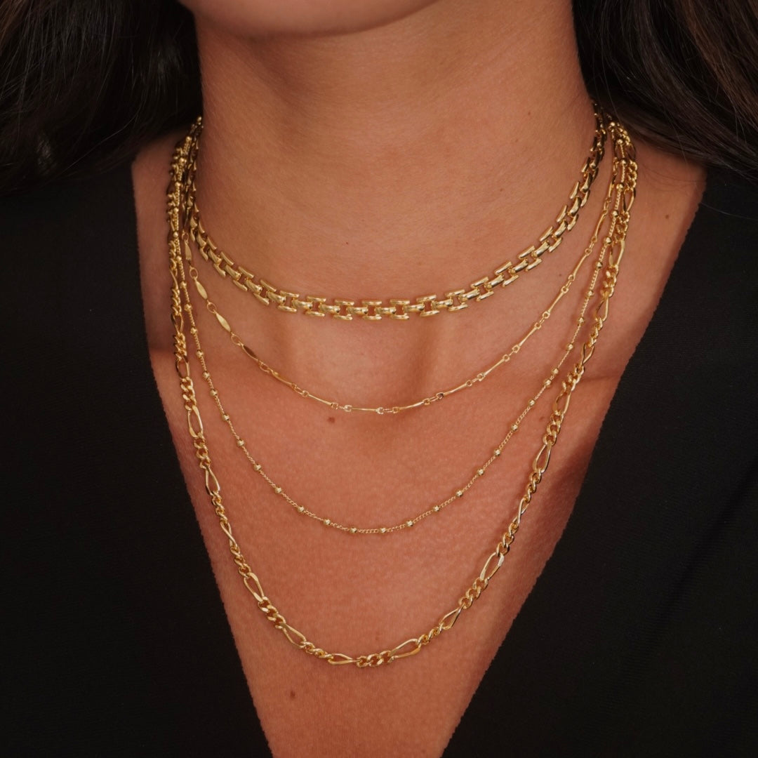 Solid Figaro Chain Necklace - Adina's Jewels