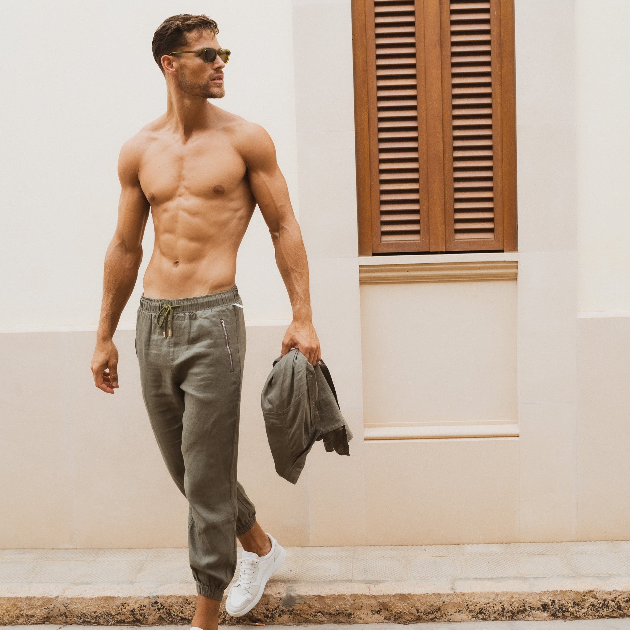 Linen Pants / Khaki Green by East x East