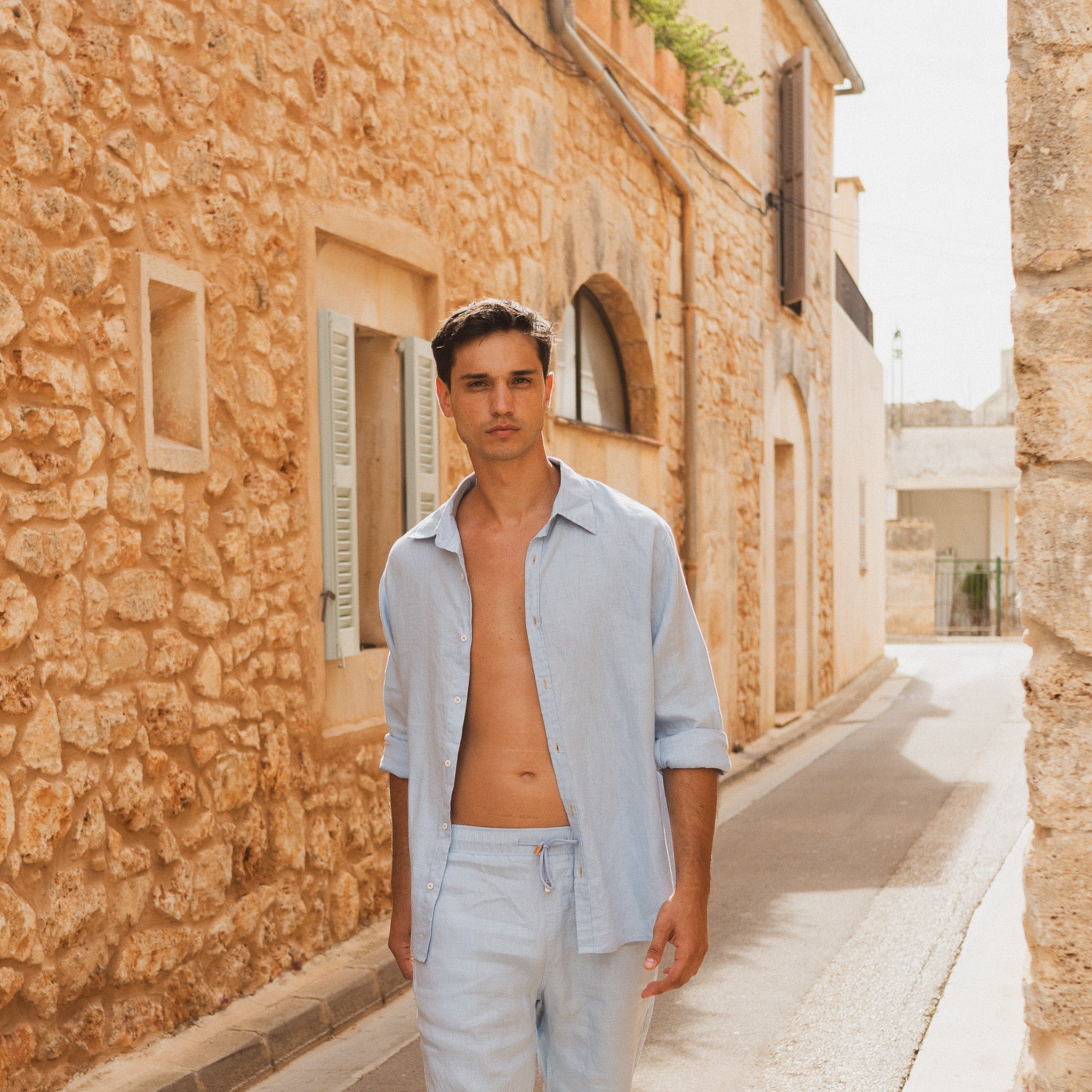 Linen Shirt / Sky Blue by East x East