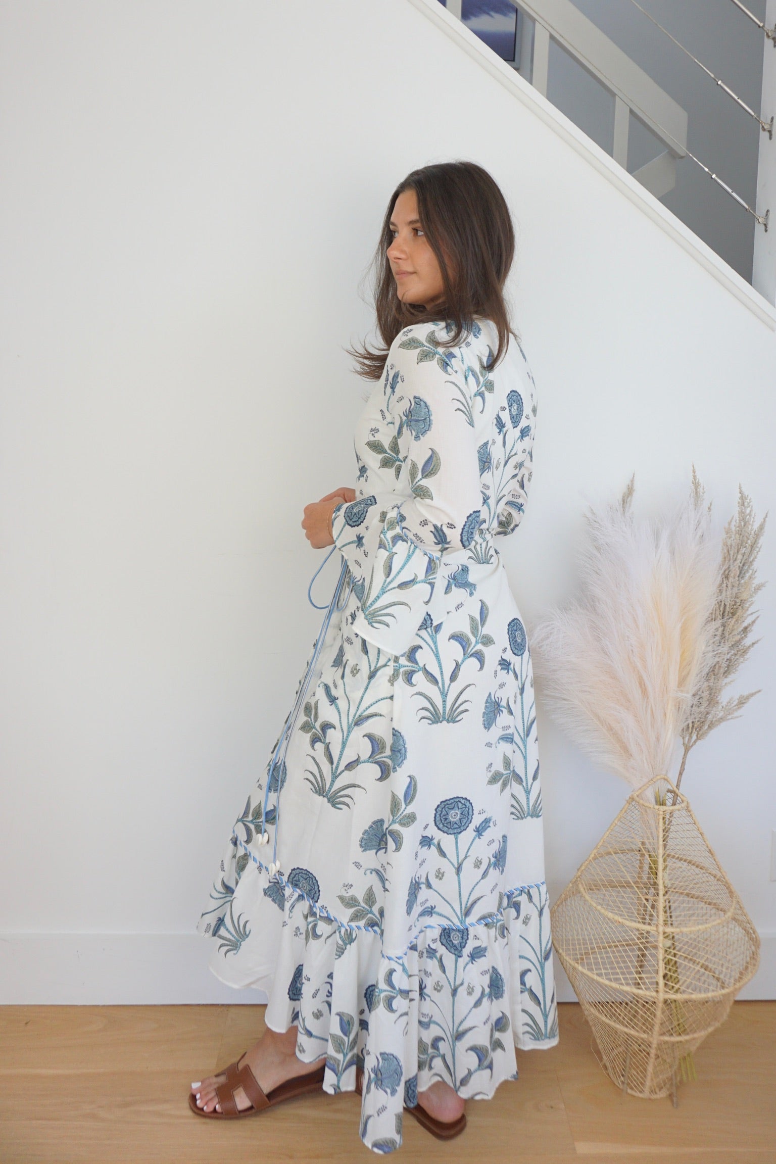 Rhode Wrap Dress - Blue Vine