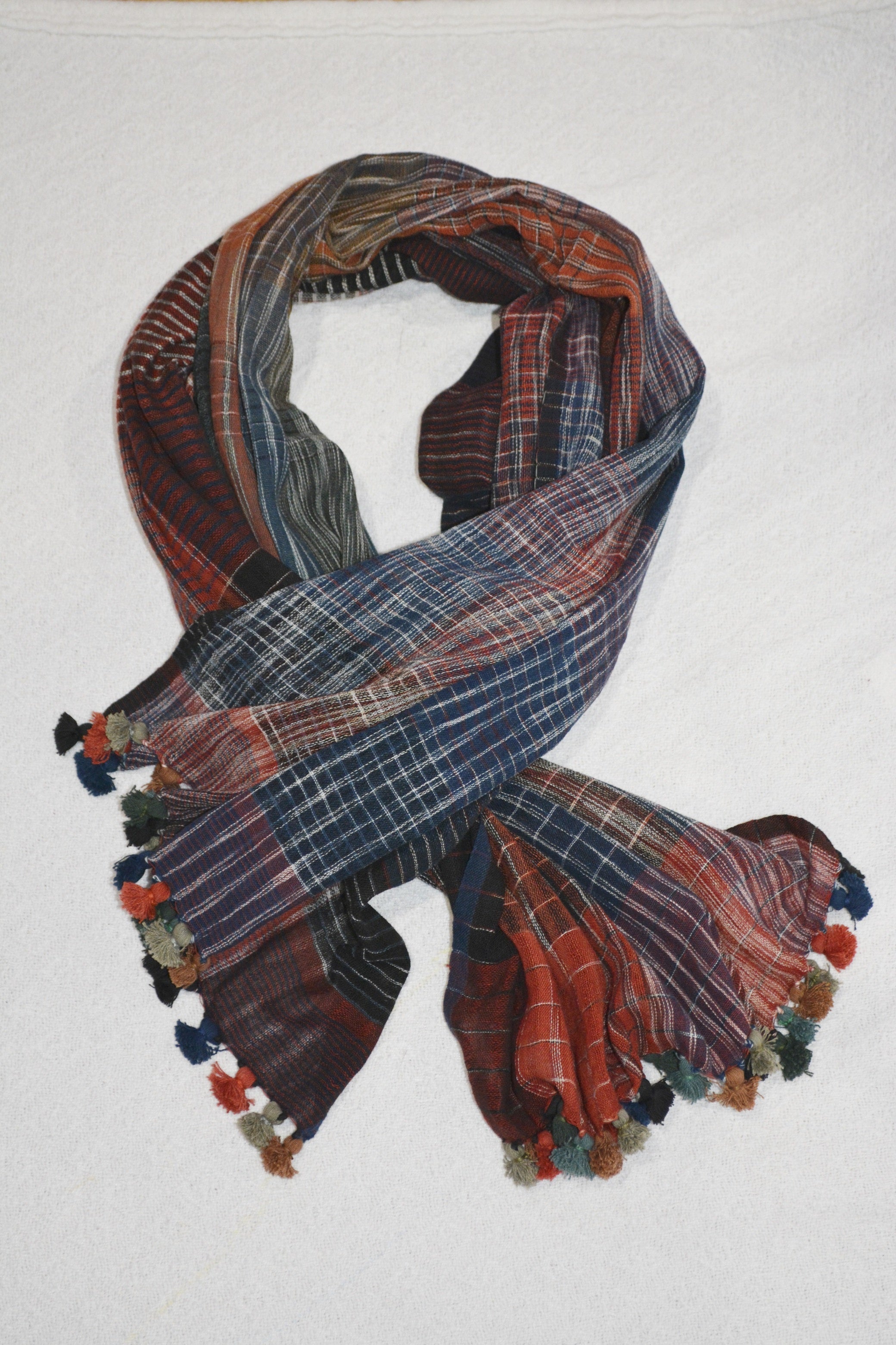 Hand woven cotton scarves by OMSutra