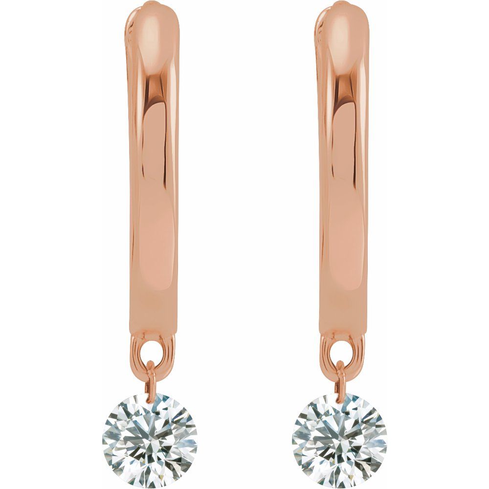 Floating Diamond Hoops