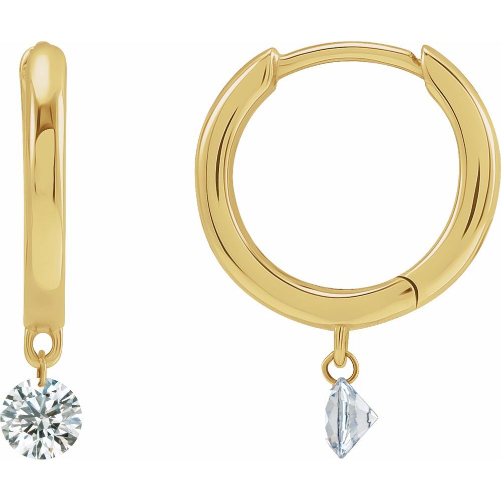 Floating Diamond Hoops