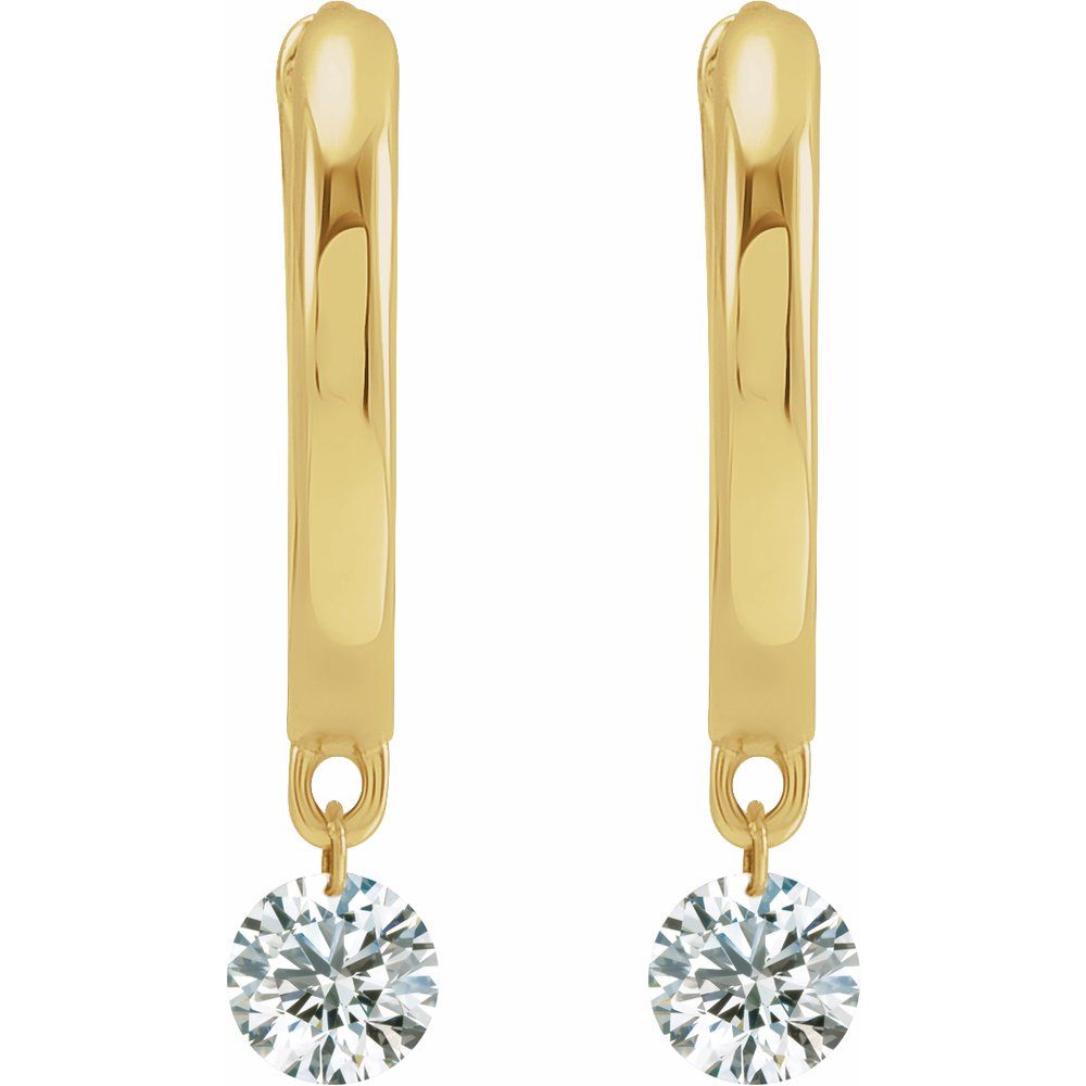 Floating Diamond Hoops