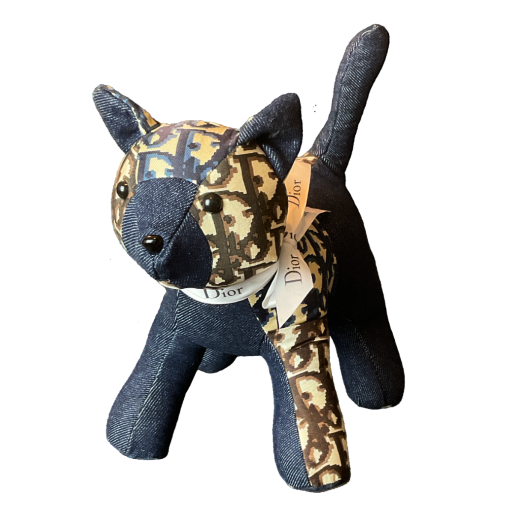 Trotter Vintage Silk Scarf Patchwork Kitten