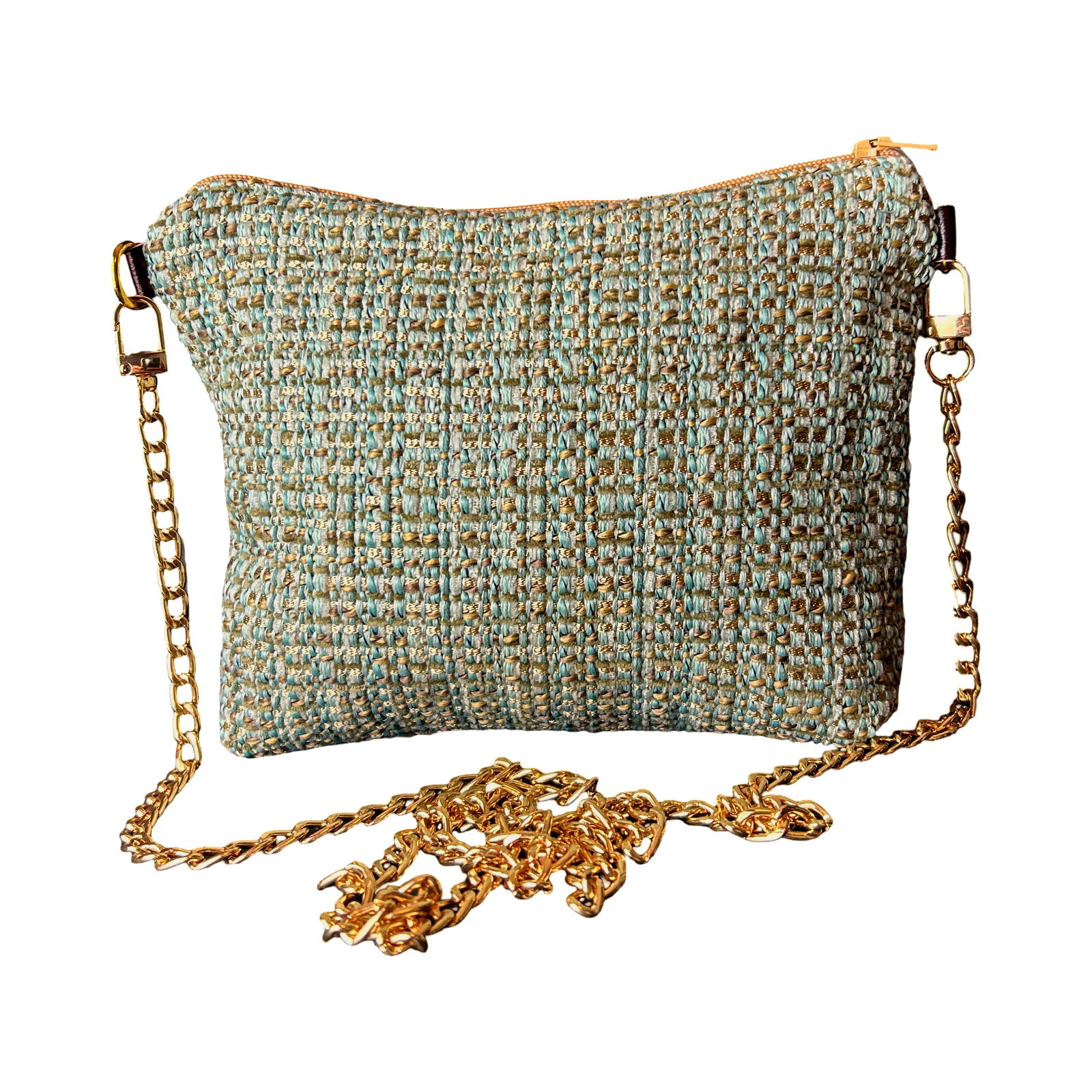 Garden Trellis Vintage Silk Scarf Crossbody Bag