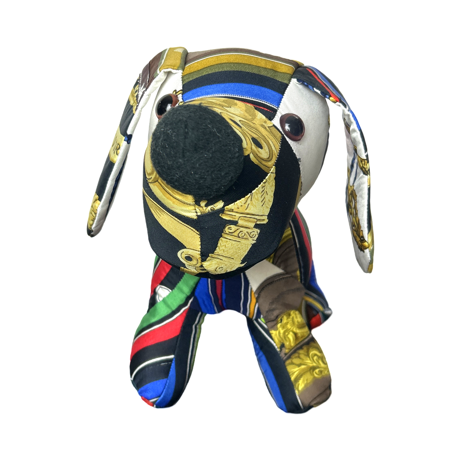 Vintage Silk Scarf Patchwork Puppy