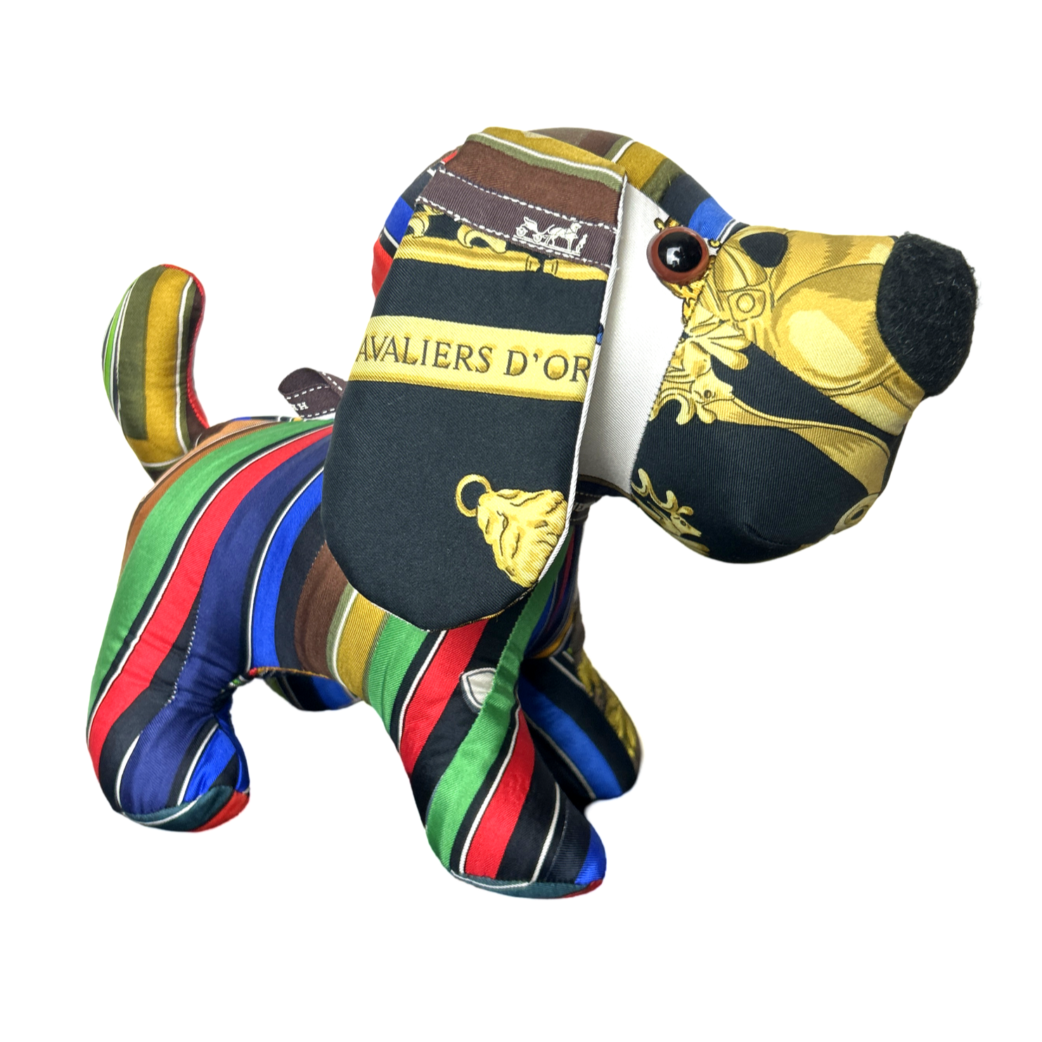 Vintage Silk Scarf Patchwork Puppy