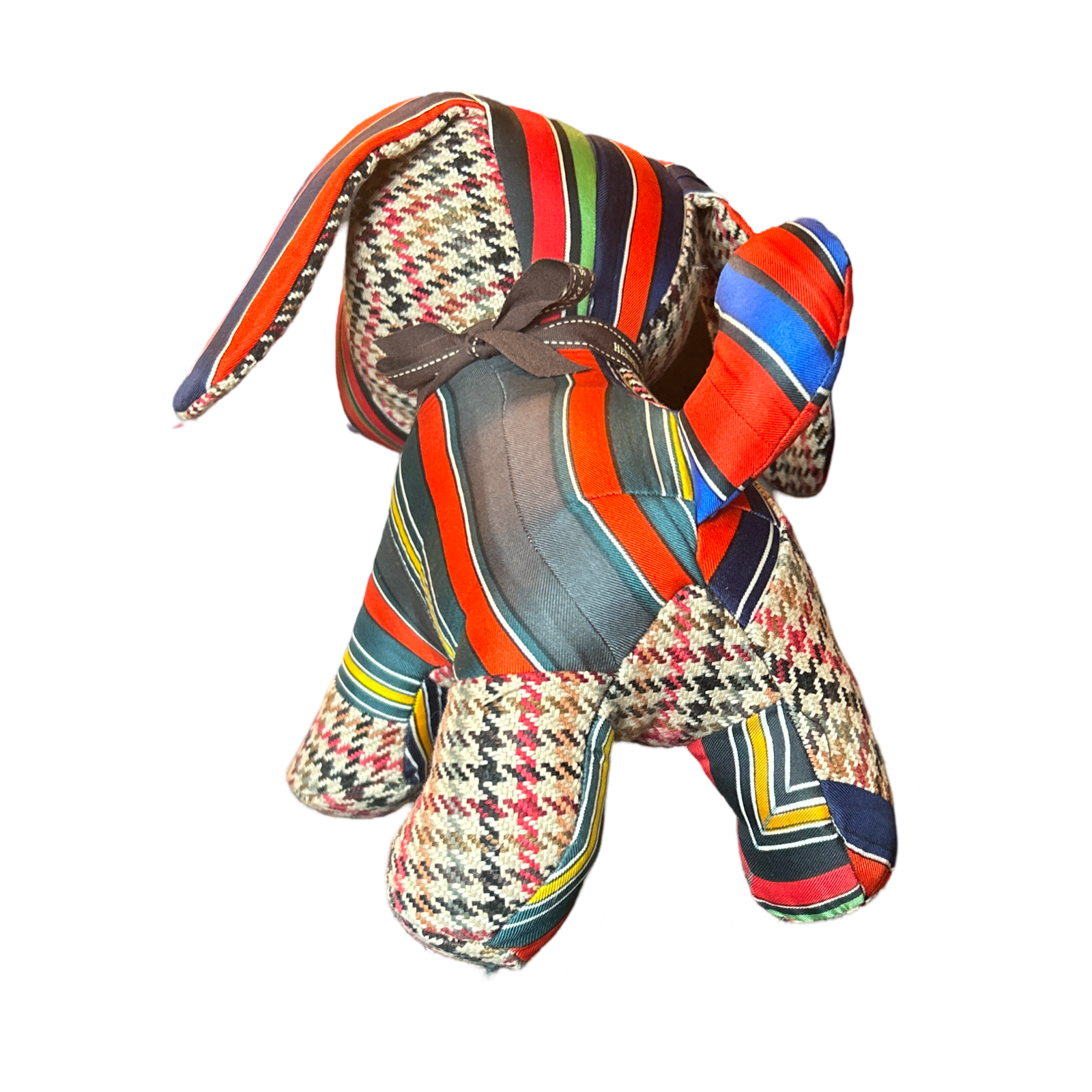 Couvertures et Tenues du Jour Vintage Silk Scarf Patchwork Puppy