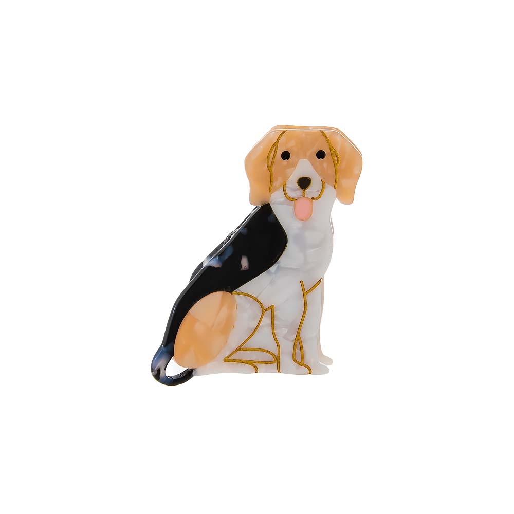 Multi Color Beagle Dog Breed Hair Claw Clip - Adina's Jewels