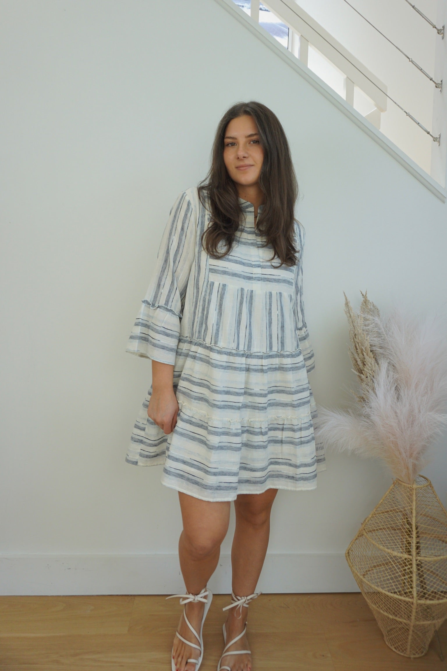 Dylan Mini Dress in BLU WVN STR