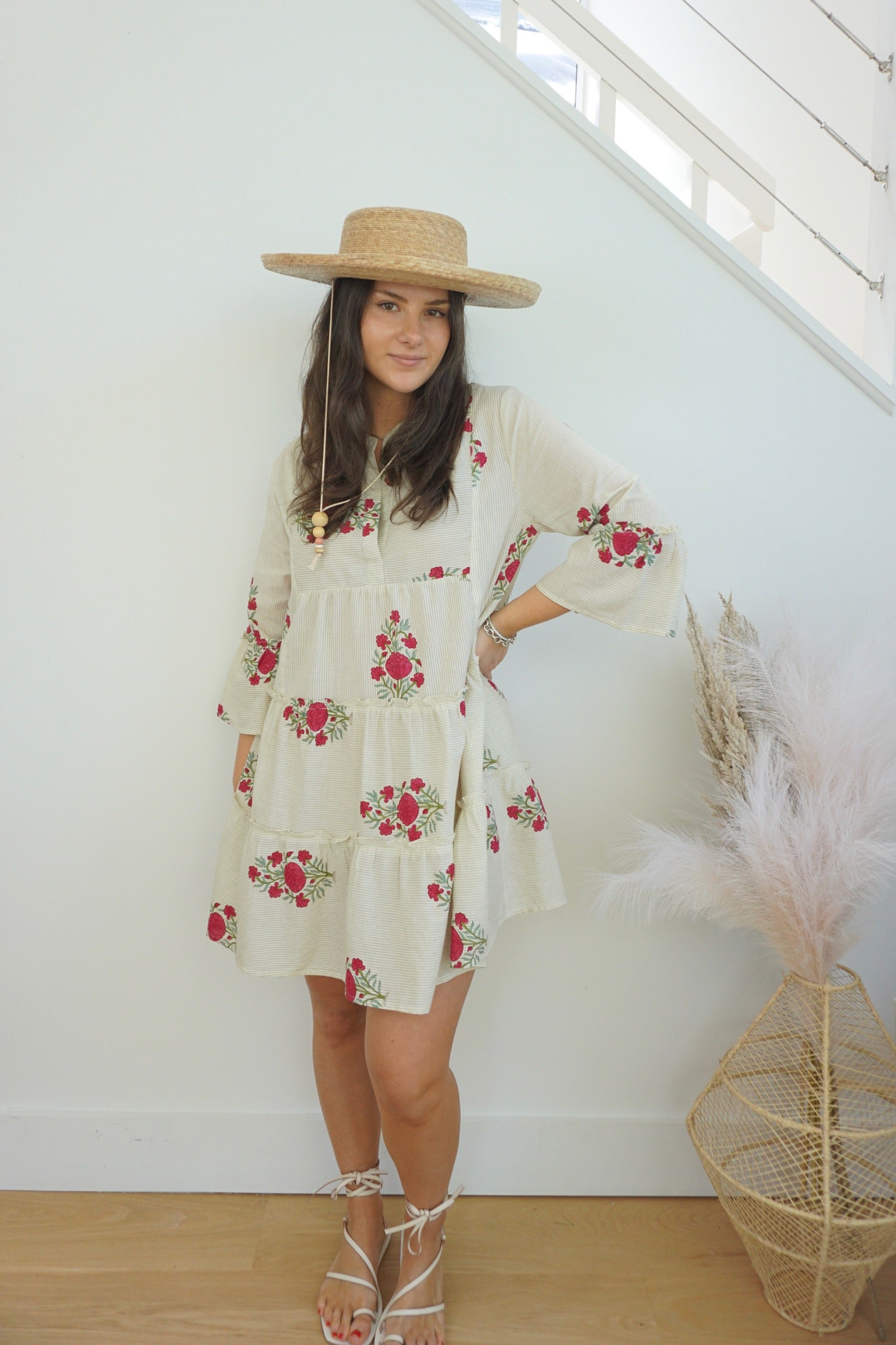 Dylan Mini Dress in FUCHSIA STRIPE