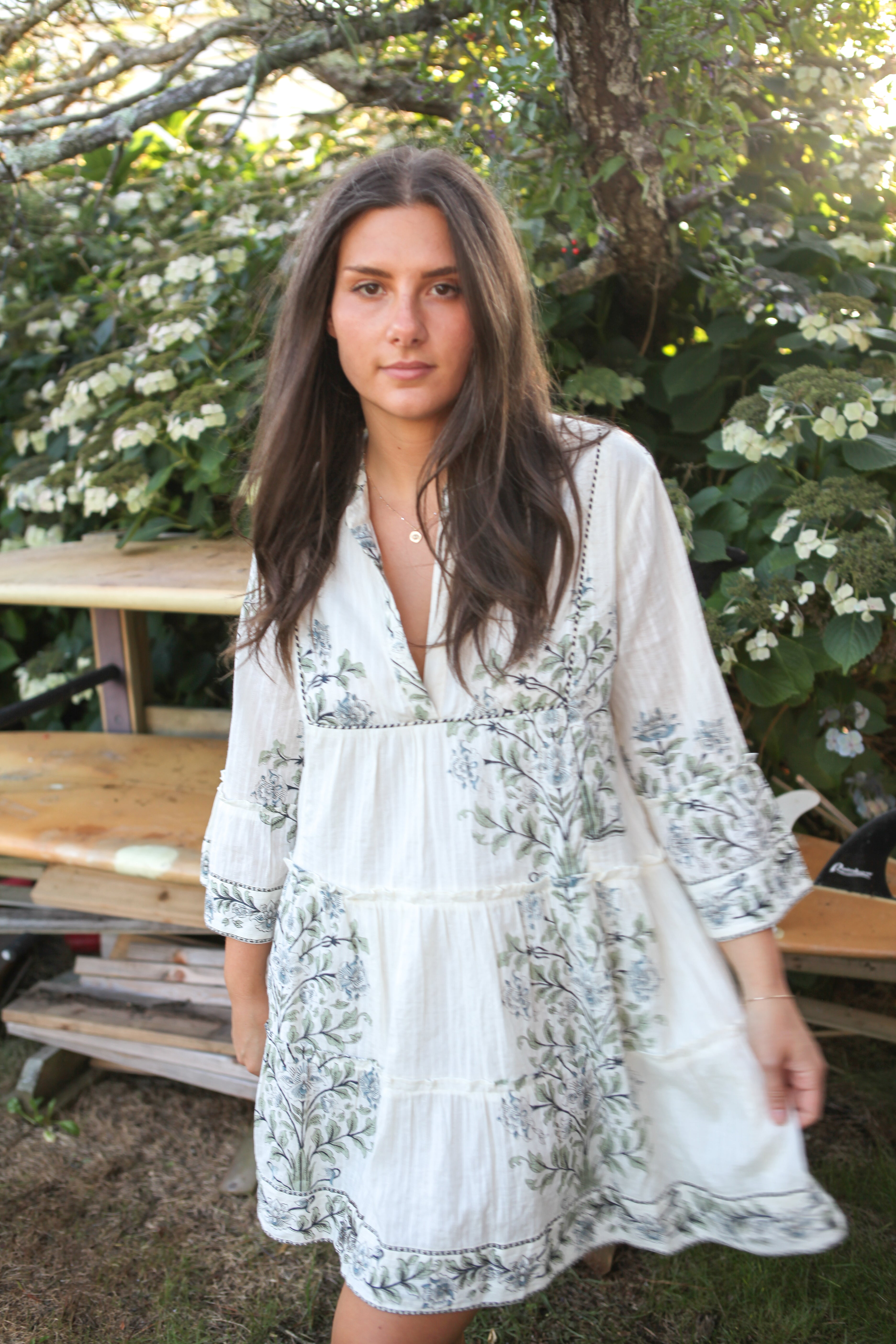 Dylan Mini Dress in Vert Victorian
