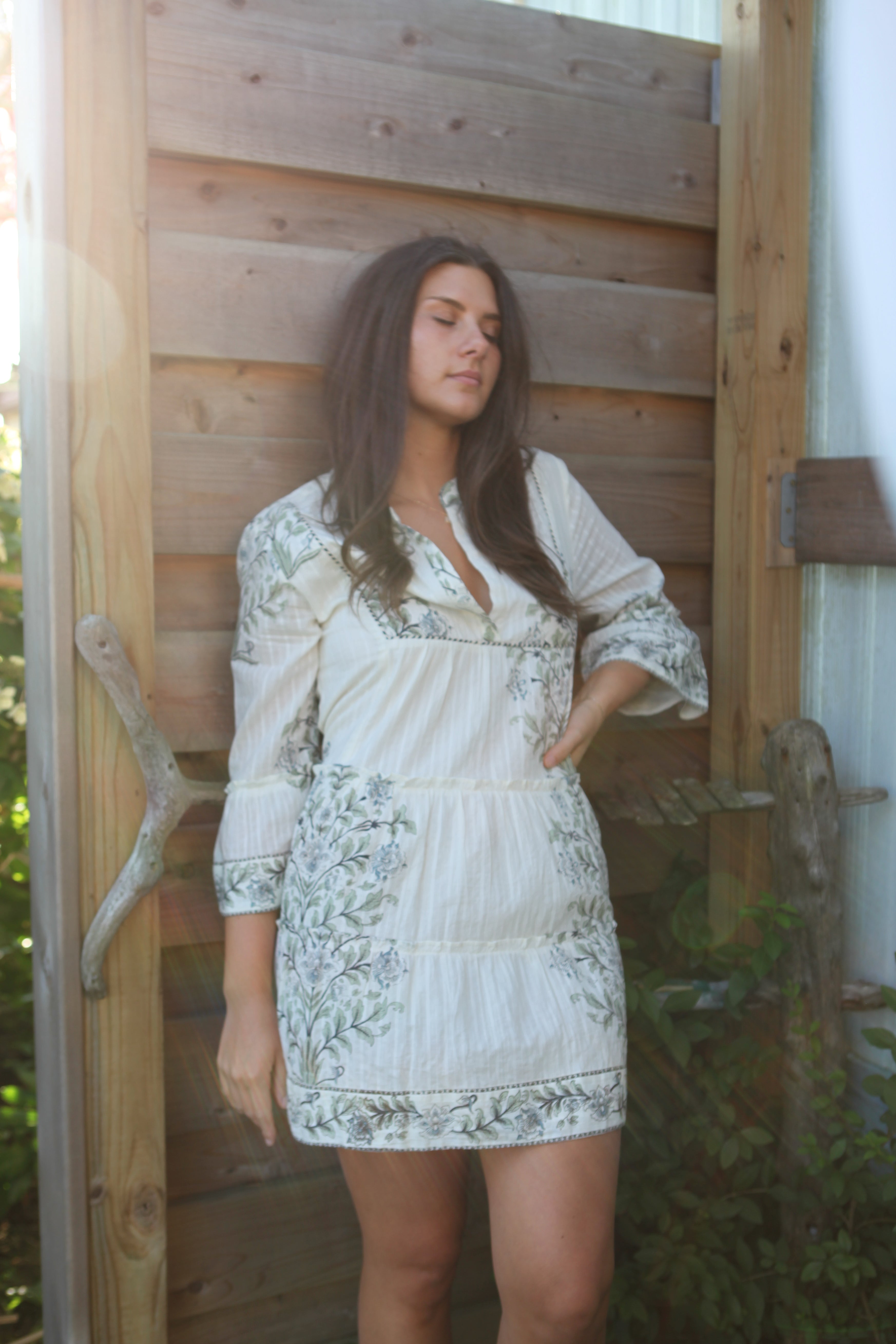 Dylan Mini Dress in Vert Victorian