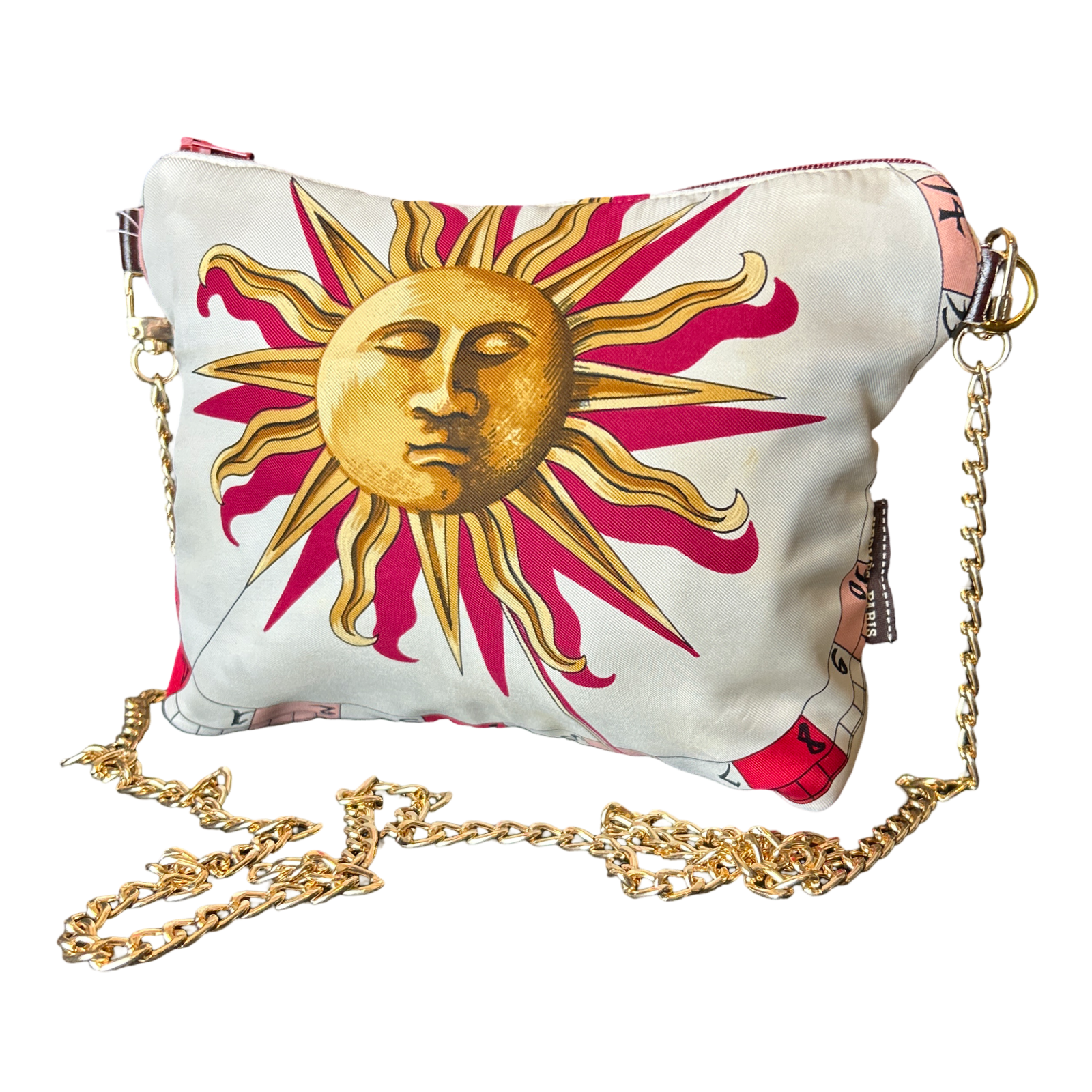 Astrologie Dies et Hore Vintage Silk Scarf Crossbody Bag