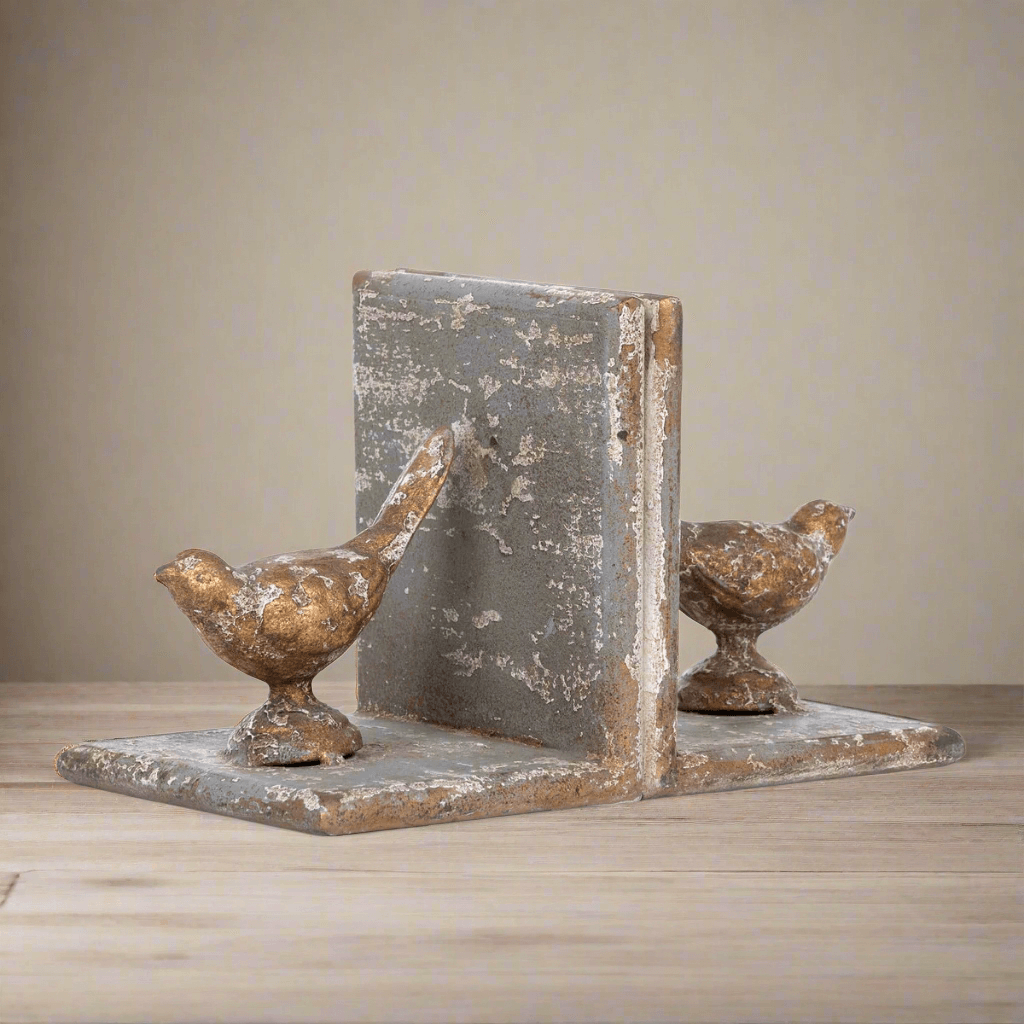 Vintage Metal Bird Bookends