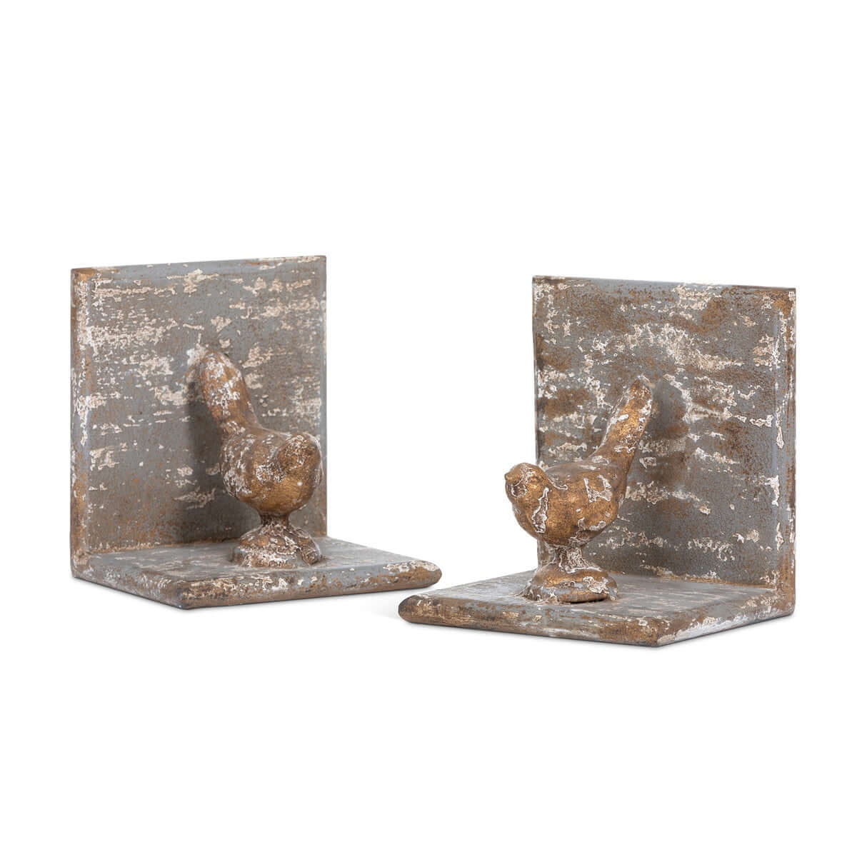 Vintage Metal Bird Bookends
