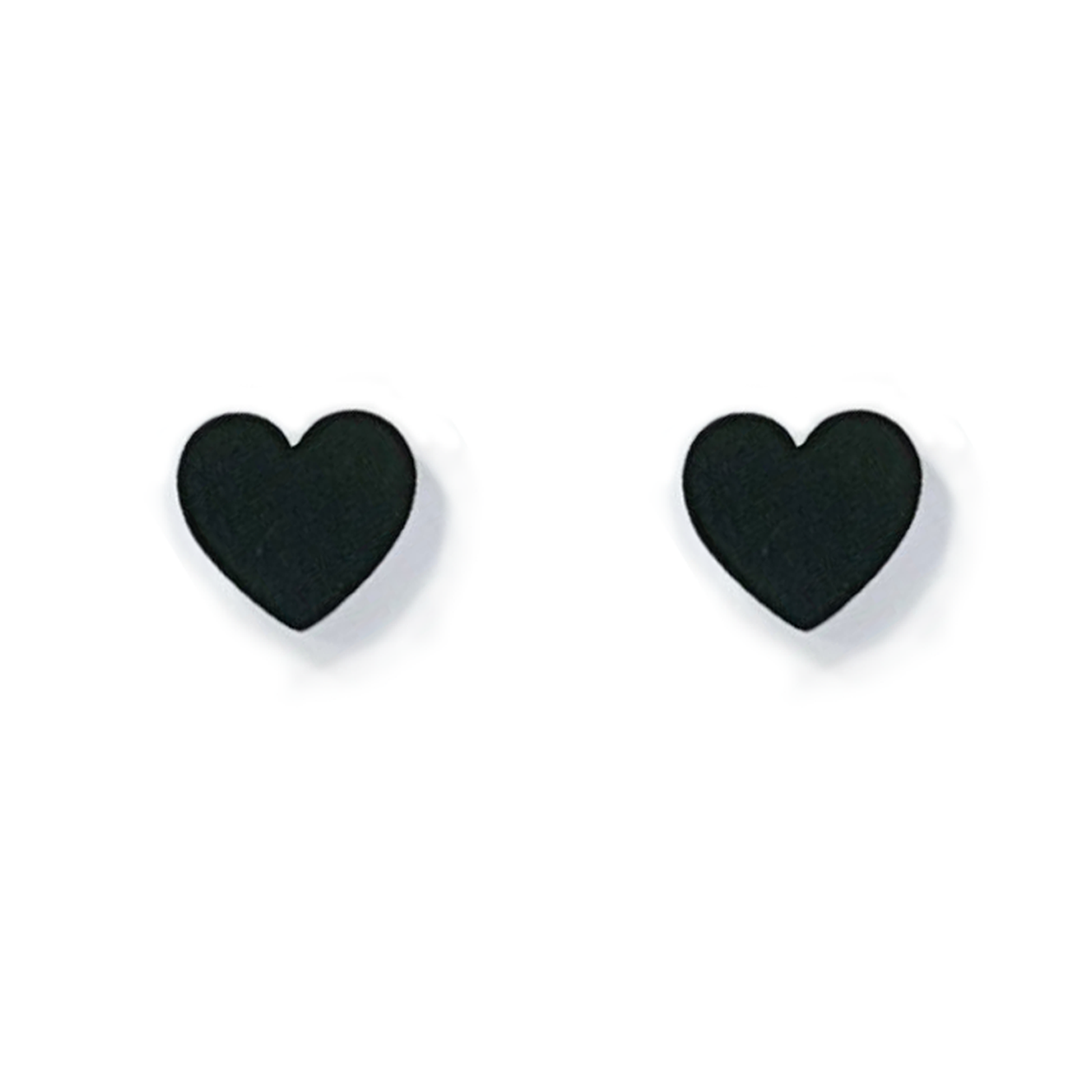ER005B B.Tiff Black Heart Stud Earrings by B.Tiff New York