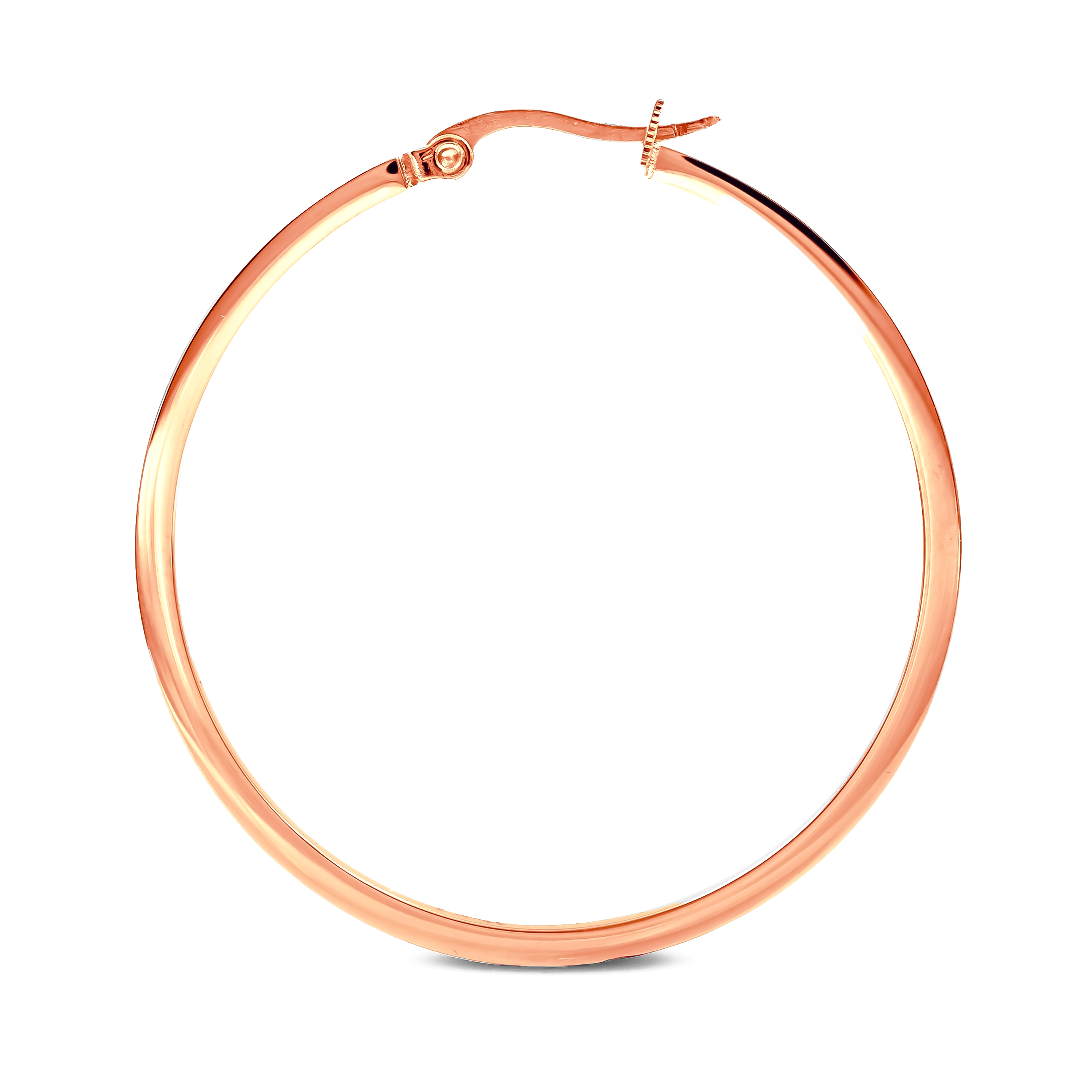 ER317RG B.Tiff Rose Gold Pavé 58-Stone Classic Large Hoop Earrings