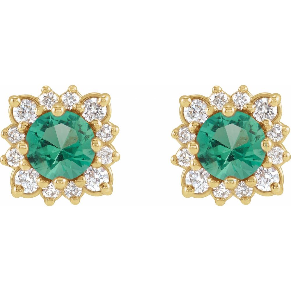 Hex Diamond Studs