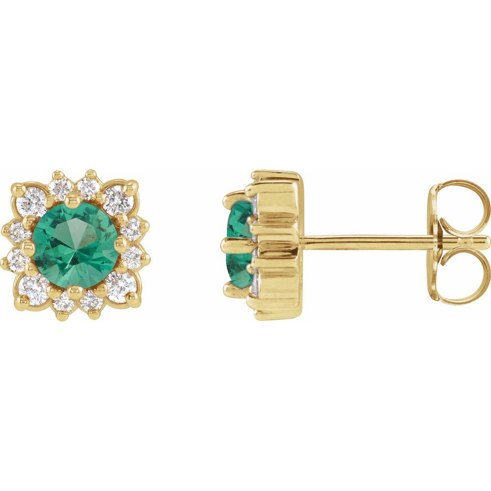 Hex Diamond Studs