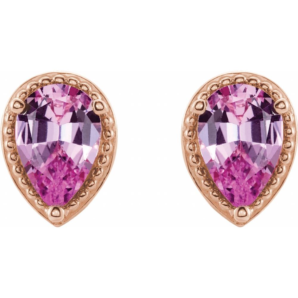Pink Tear Studs