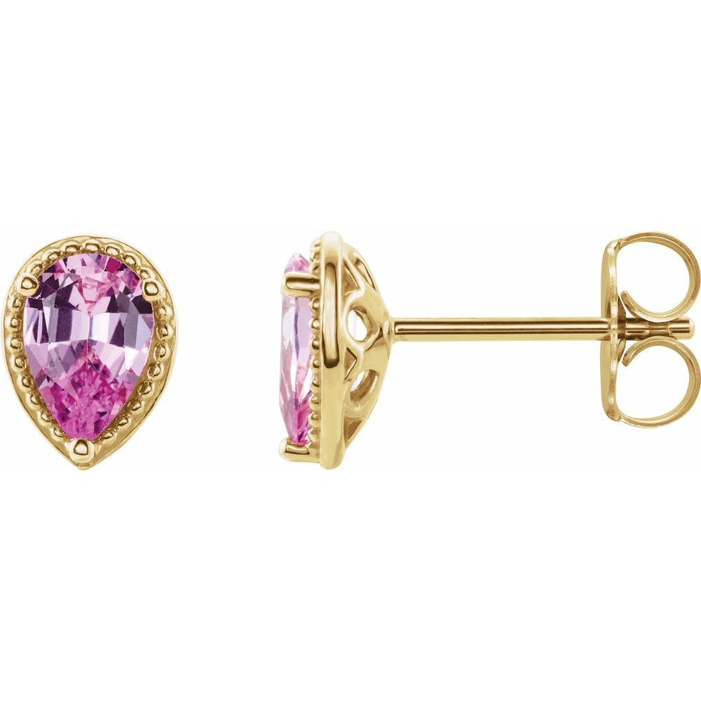 Pink Tear Studs