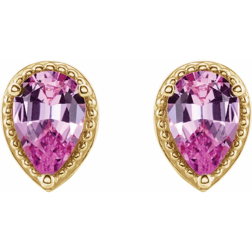 Pink Tear Studs