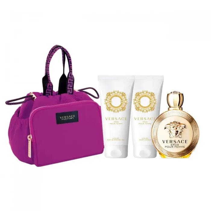Eros Pour Femme By Versace For Women EDP Spray (4pc Gift Set)